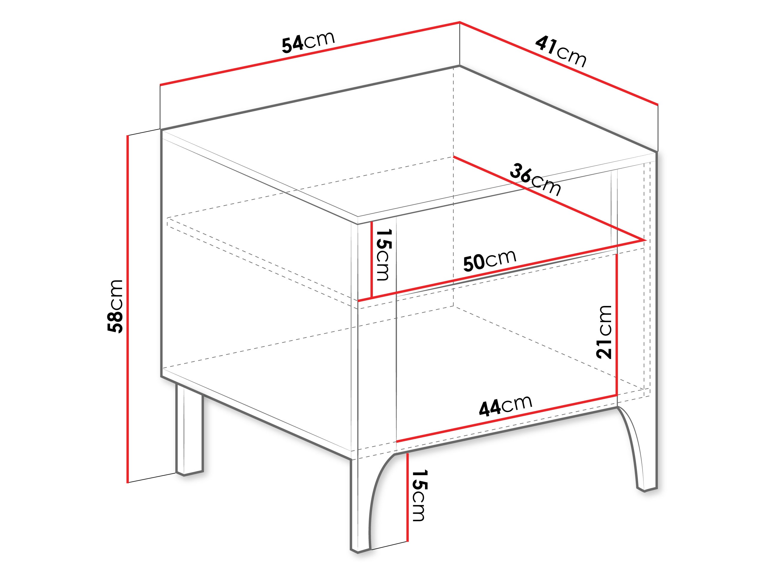 Bedside table Mavtoru 110 (Cashmere)