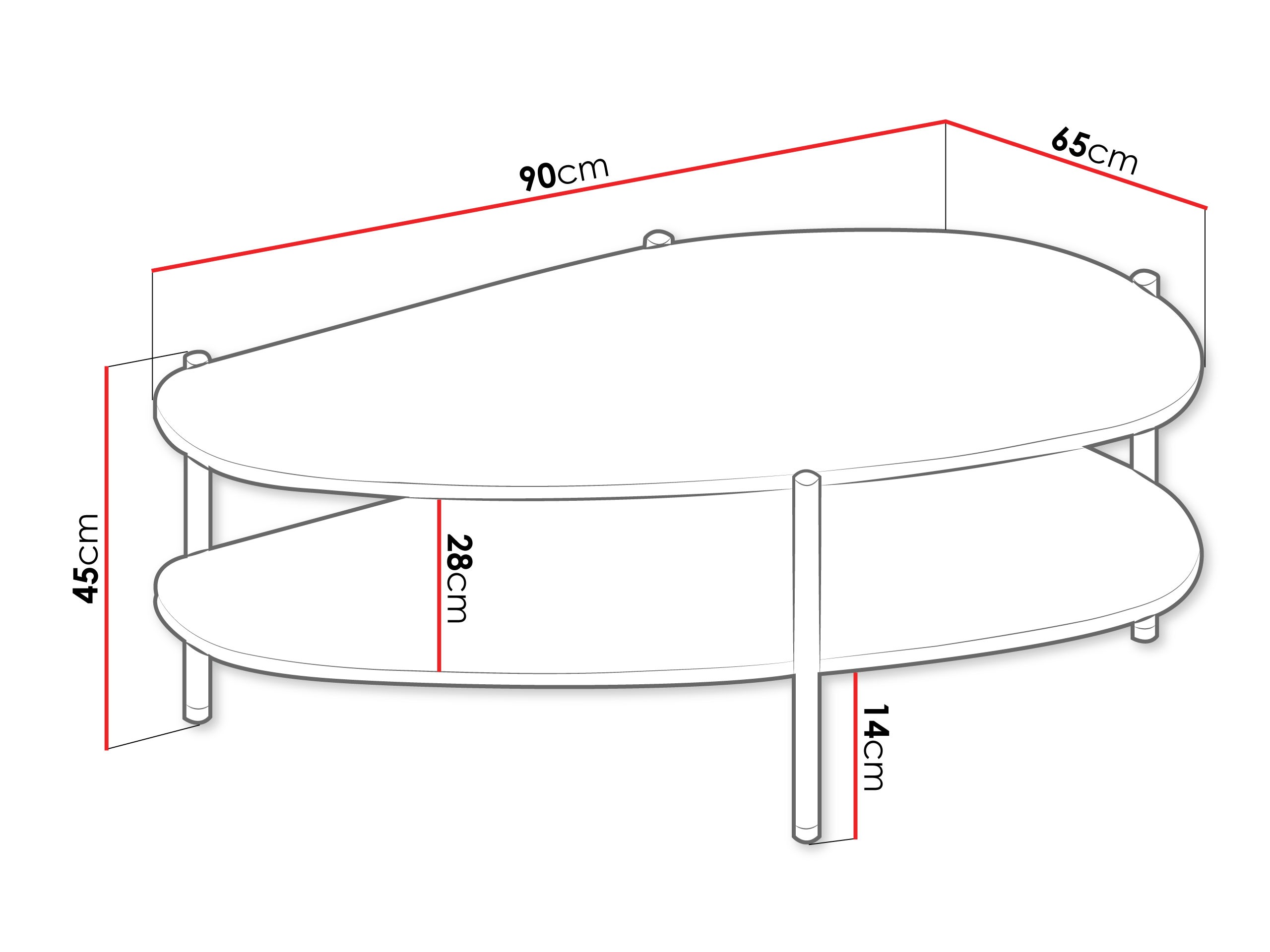 Coffee table Mavtoru 109 (Black)