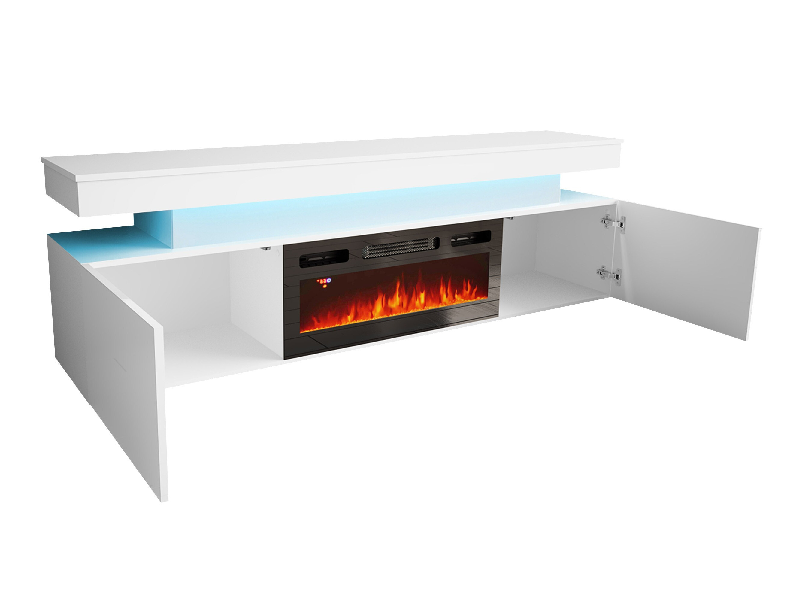 TV stand Monfero 104 (White + Glossy white)