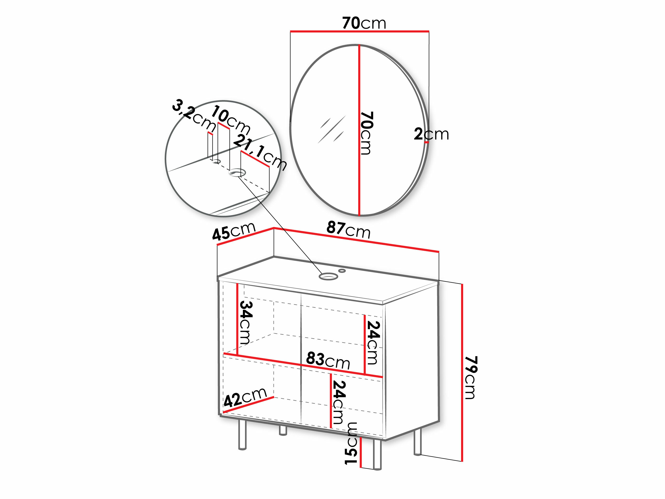 Bathroom set Decus II (Cashmere)