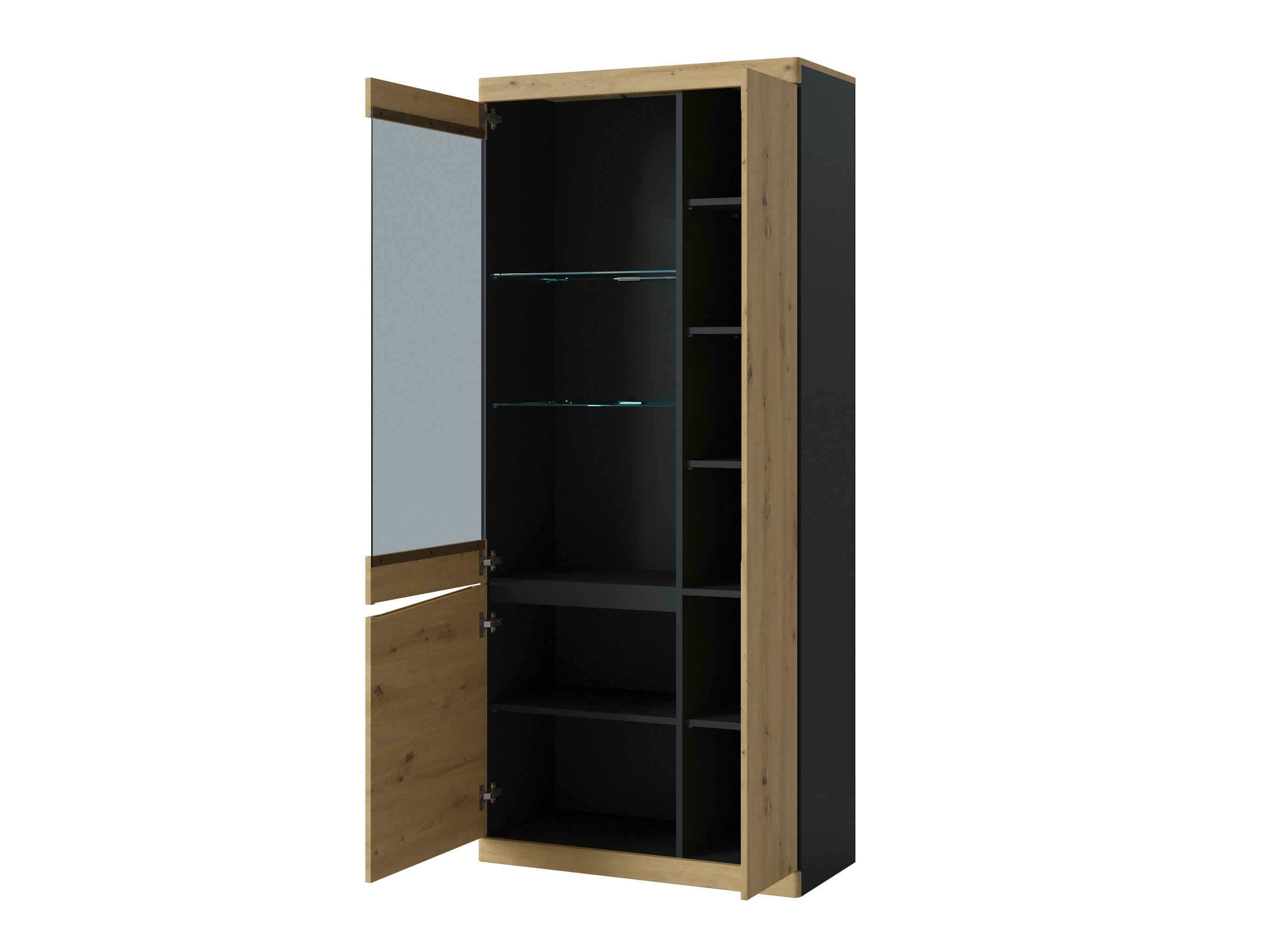 Bookcase Venlori 128 (Anthracite + Artisan oak)