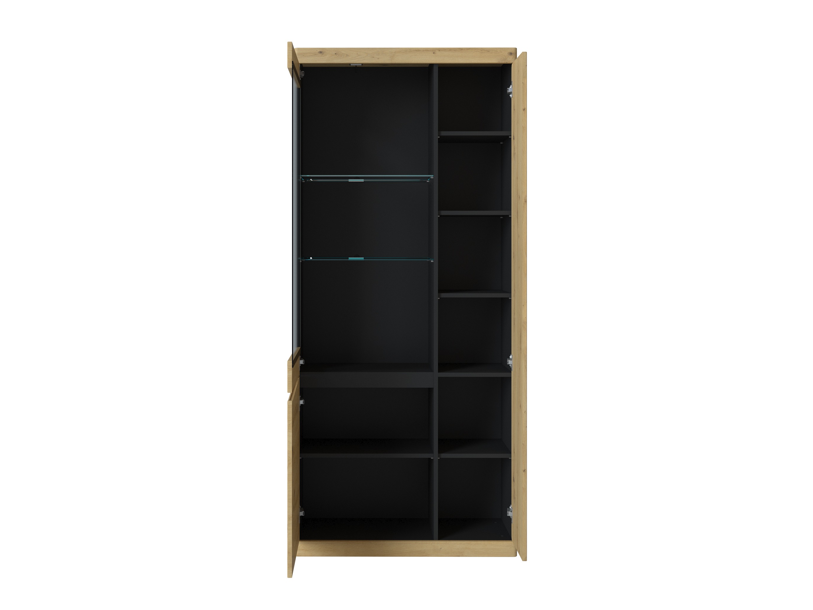 Bookcase Venlori 128 (Anthracite + Artisan oak)