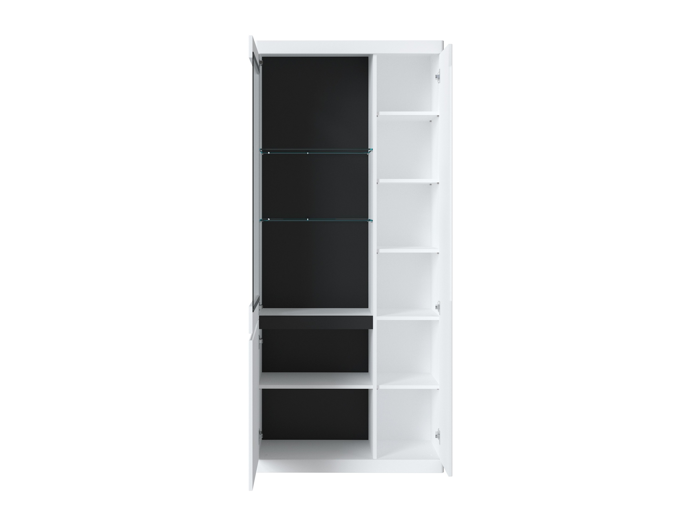 Bookcase Venlori 128 (White + Graphite)