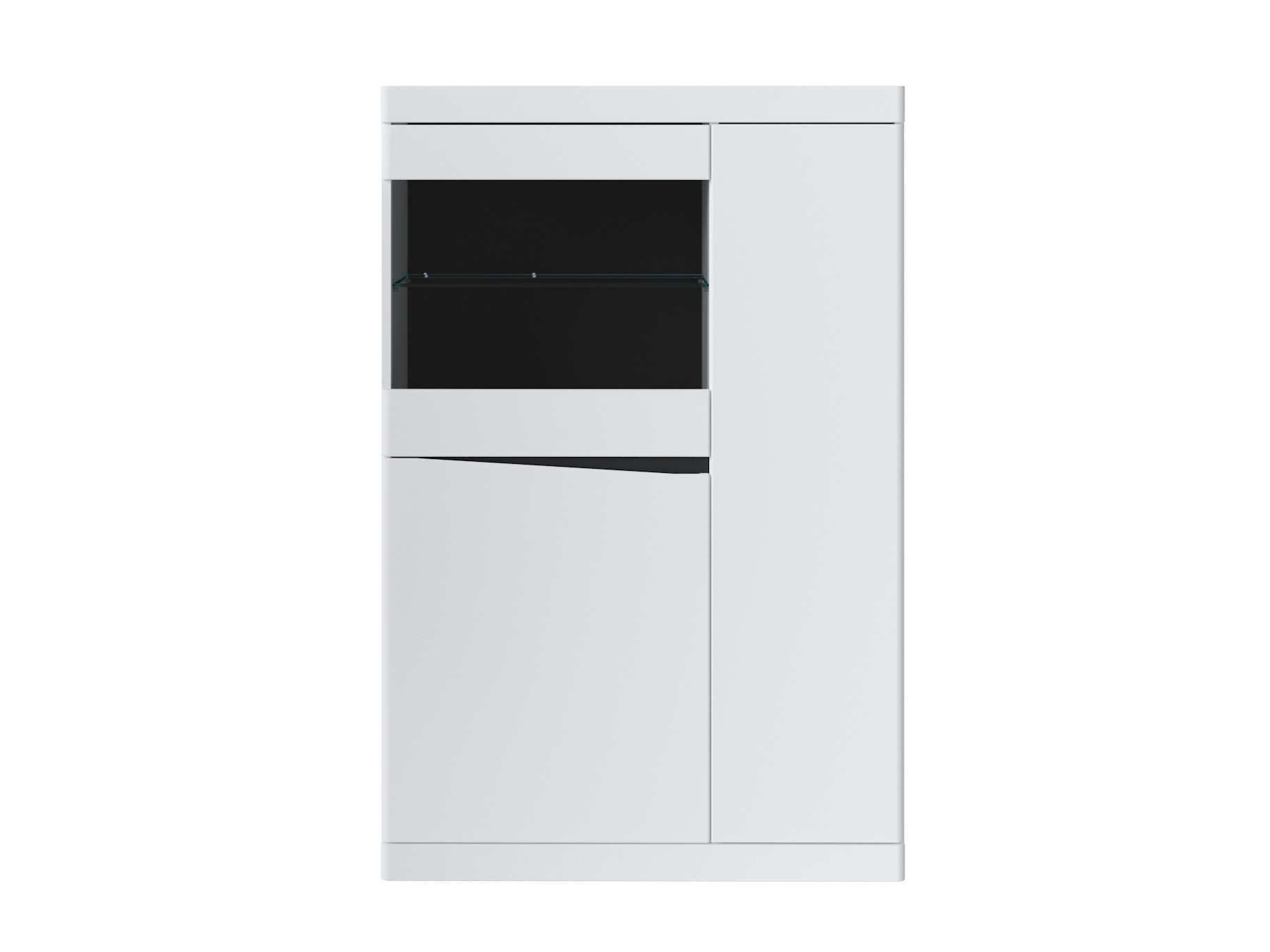 Bookcase Venlori 129 (White + Graphite)