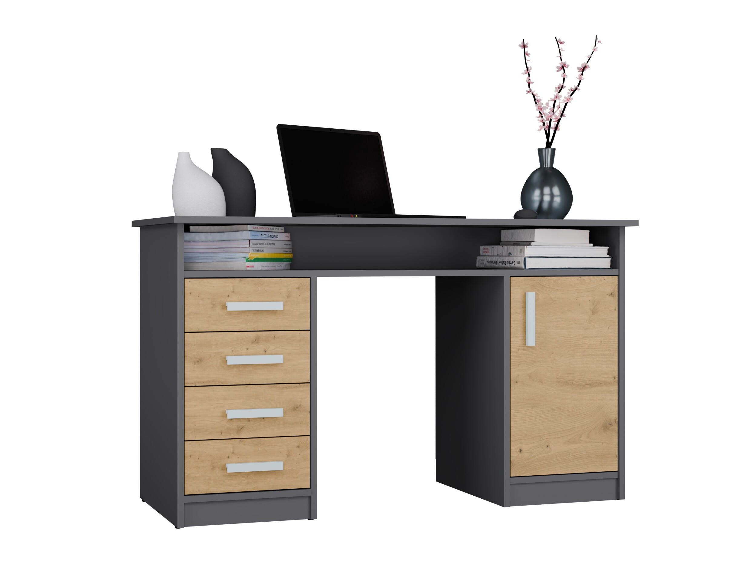 Desk Mandeville 329 (Artisan oak + Anthracite)