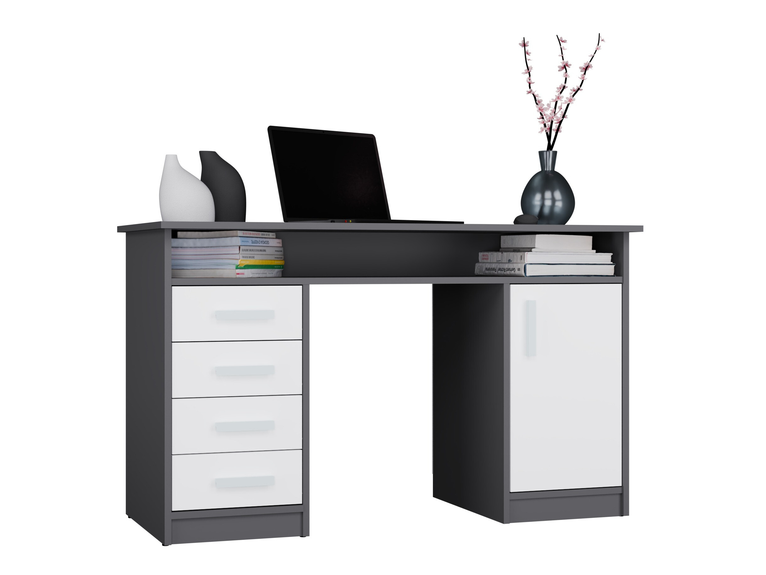 Desk Mandeville 329 (White + Anthracite)