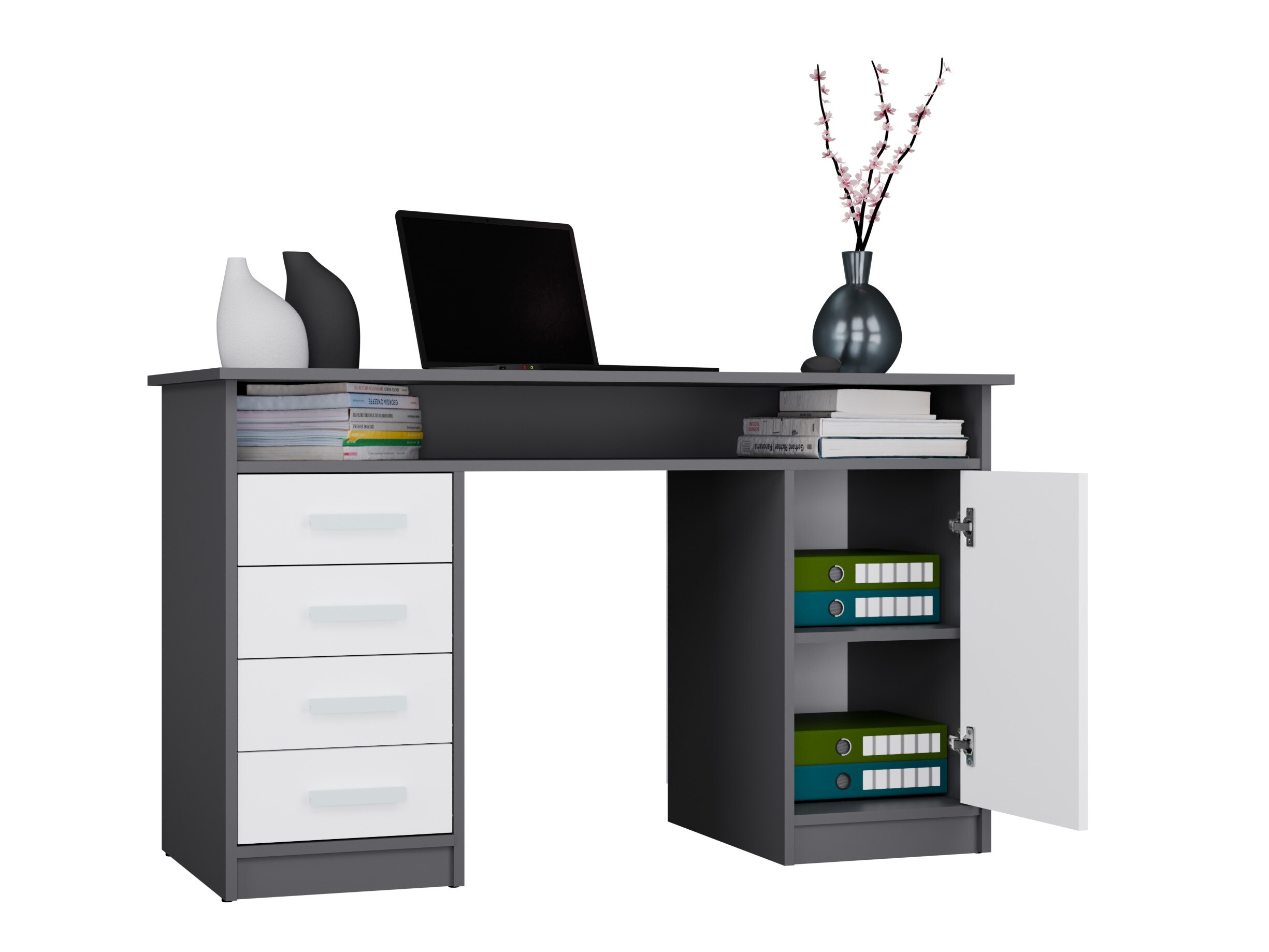 Desk Mandeville 329 (White + Anthracite)