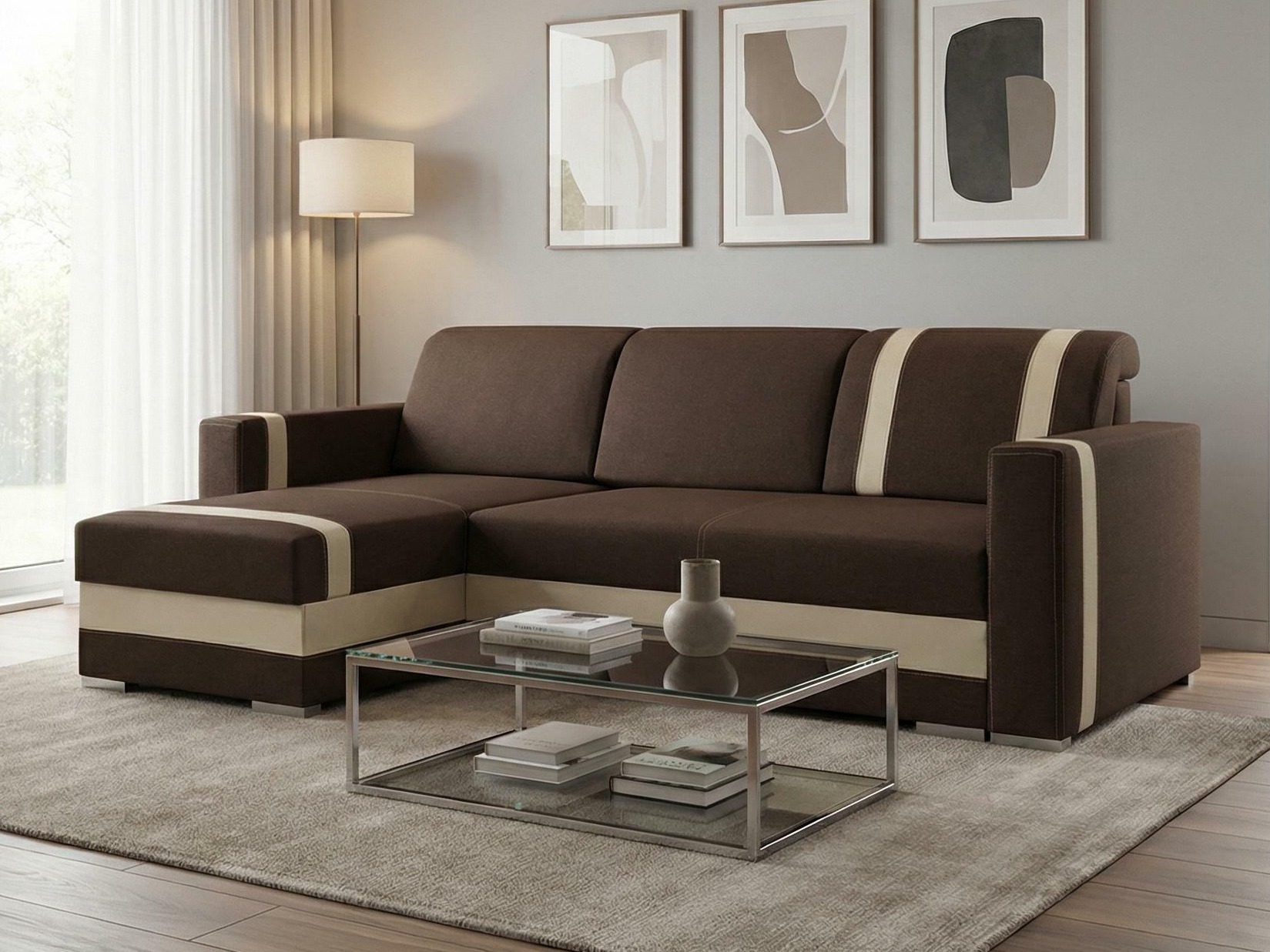 Corner sofa Edinburg 101 (Inari 28 + Cayenne 1112)