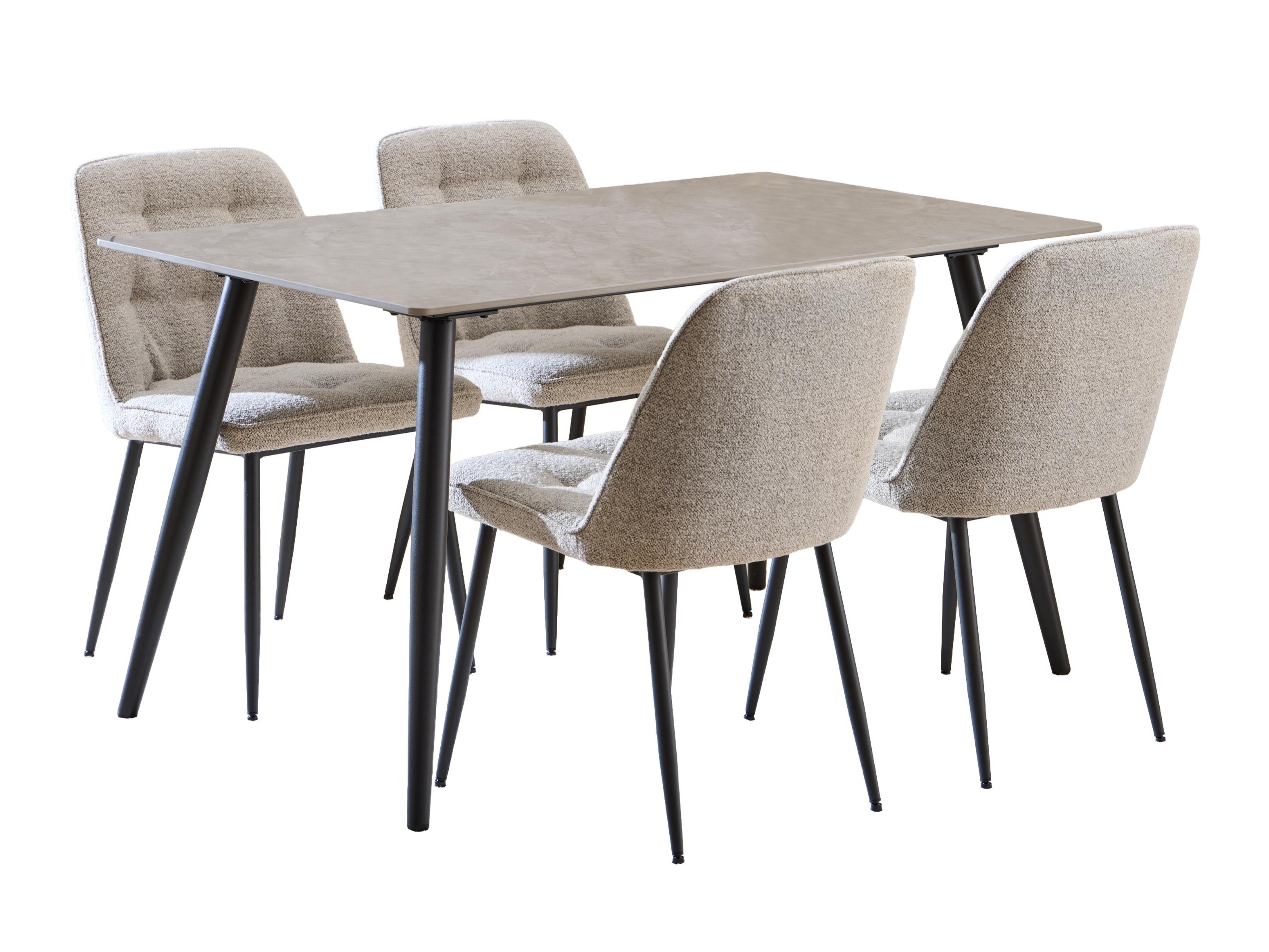 Dining set Norsica 1012 (Beige + Black)