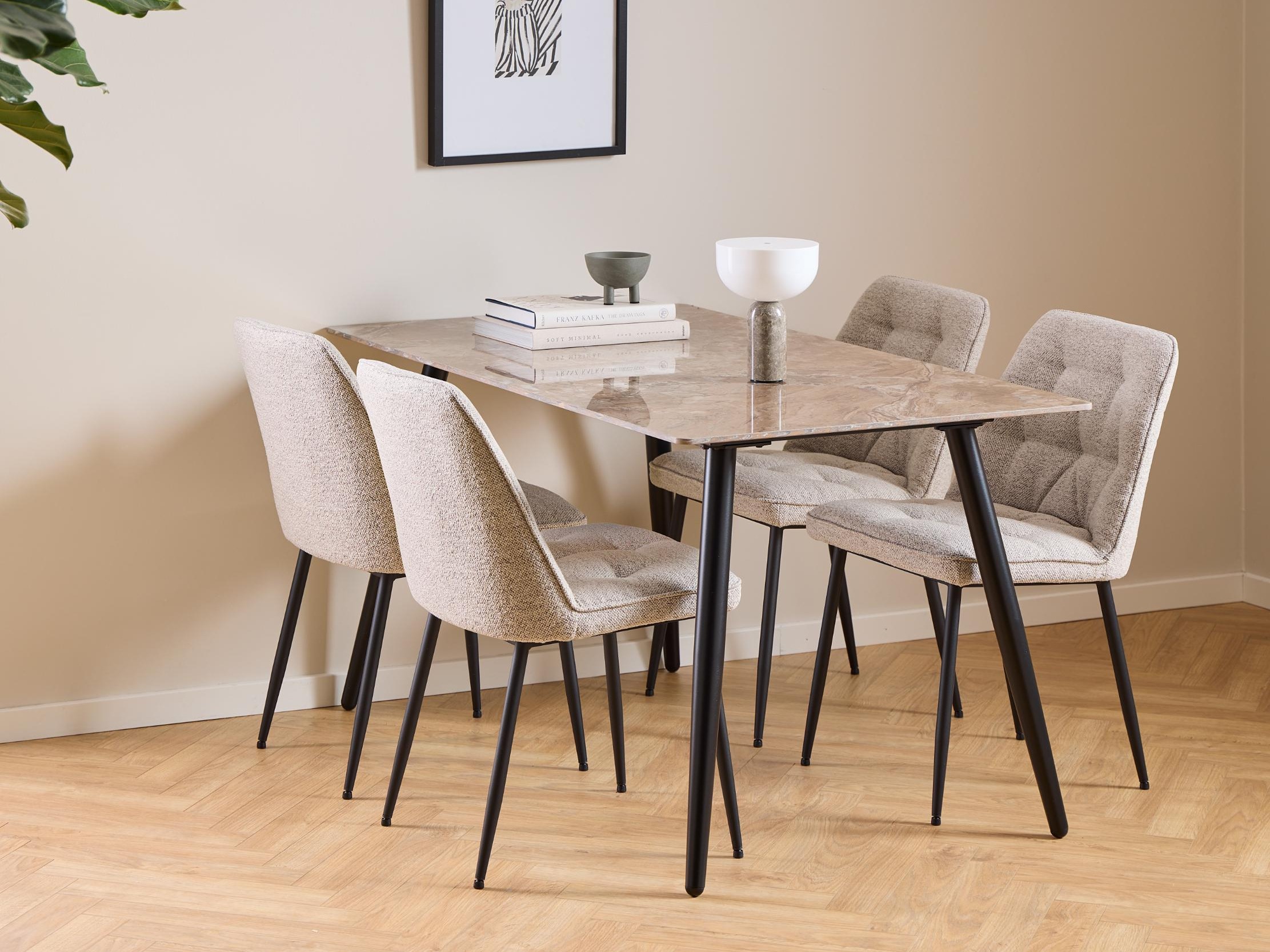 Dining set Norsica 1012 (Brown marble)