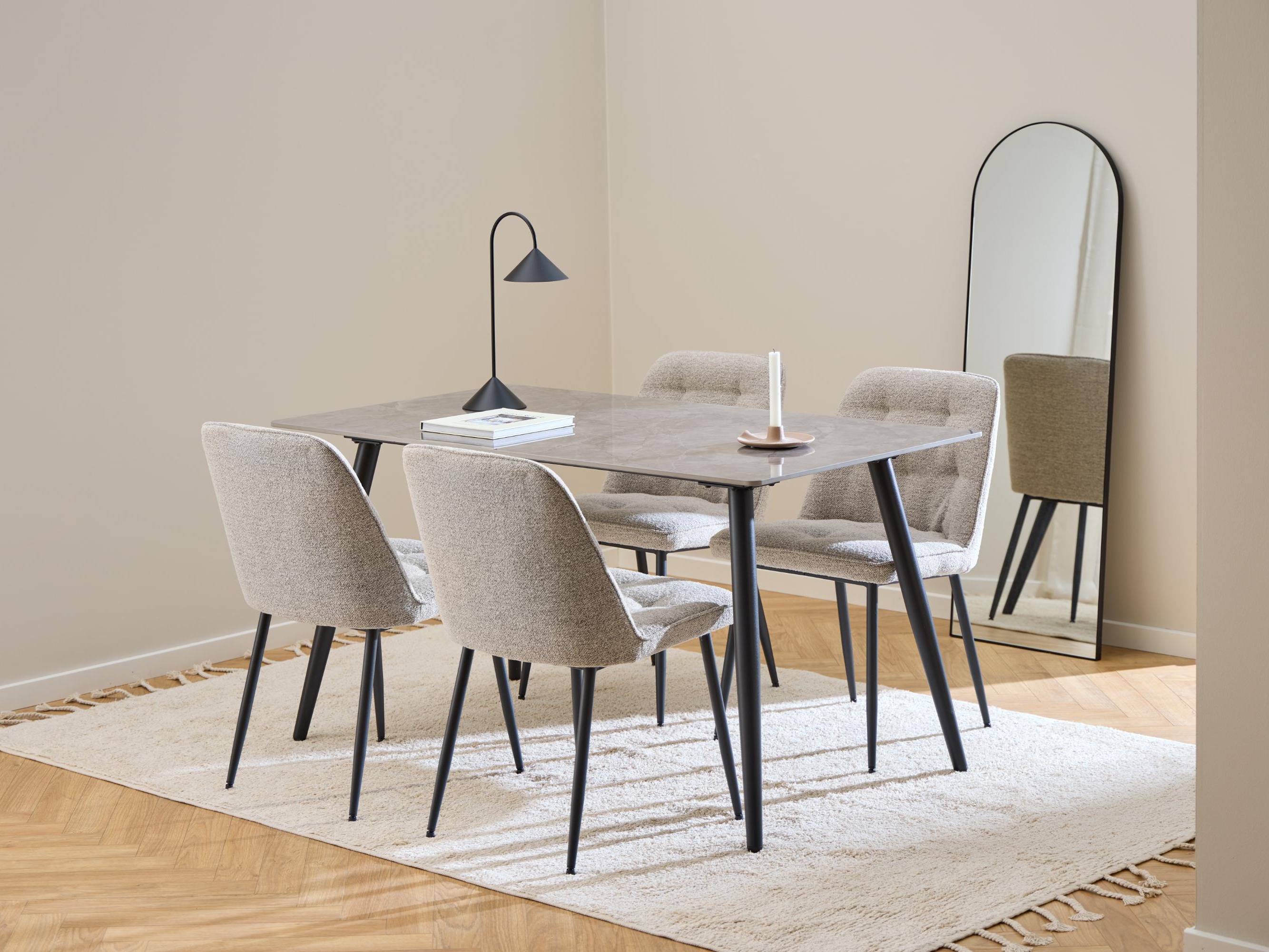 Dining set Norsica 1012 (Grey marble)