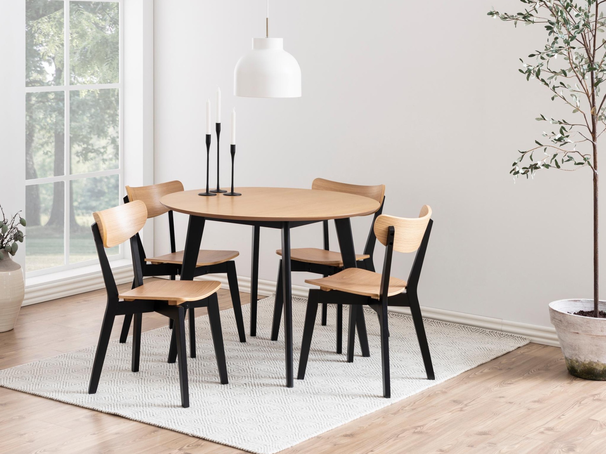 Dining set Norsica 992 (Oak + Black)