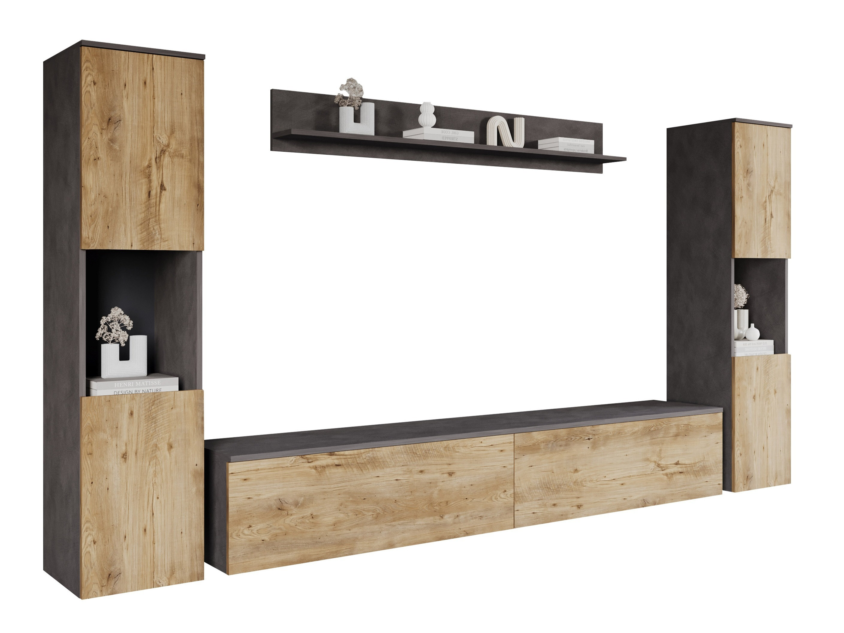 Living room set Sarasota 131 (Matera grey + Chestnut)