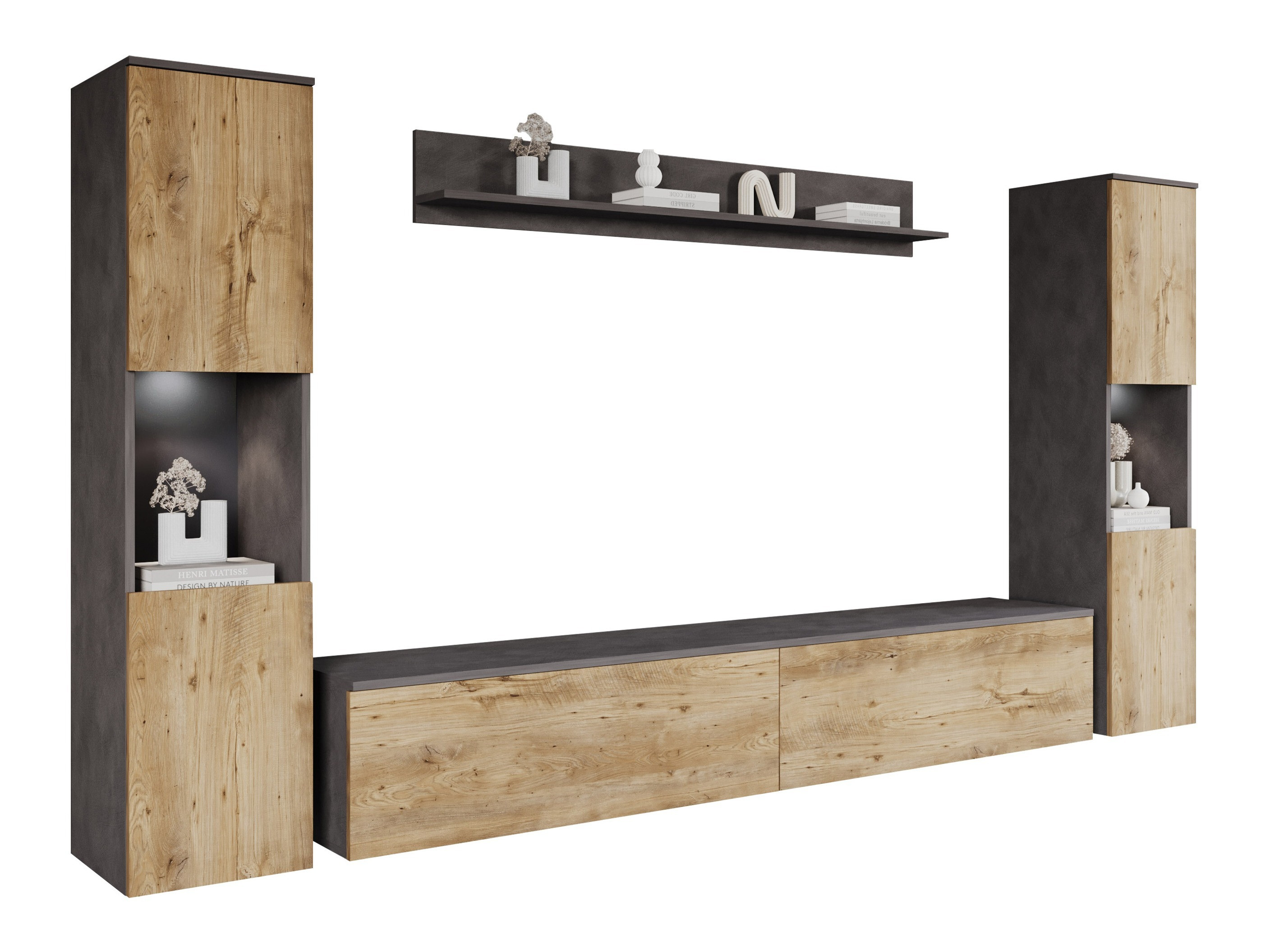 Living room set Sarasota 131 (Matera grey + Chestnut)