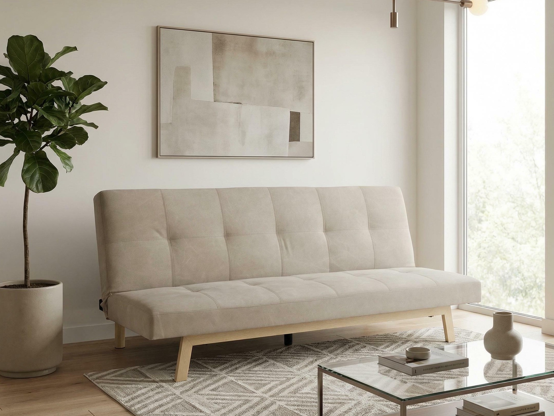 Sofa bed Dallas 1710 (Beige + Oak)
