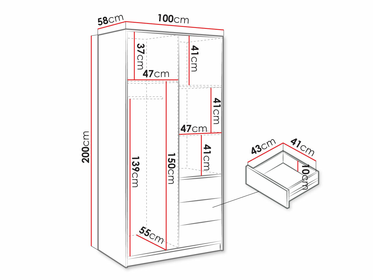 Wardrobe Lombala 102