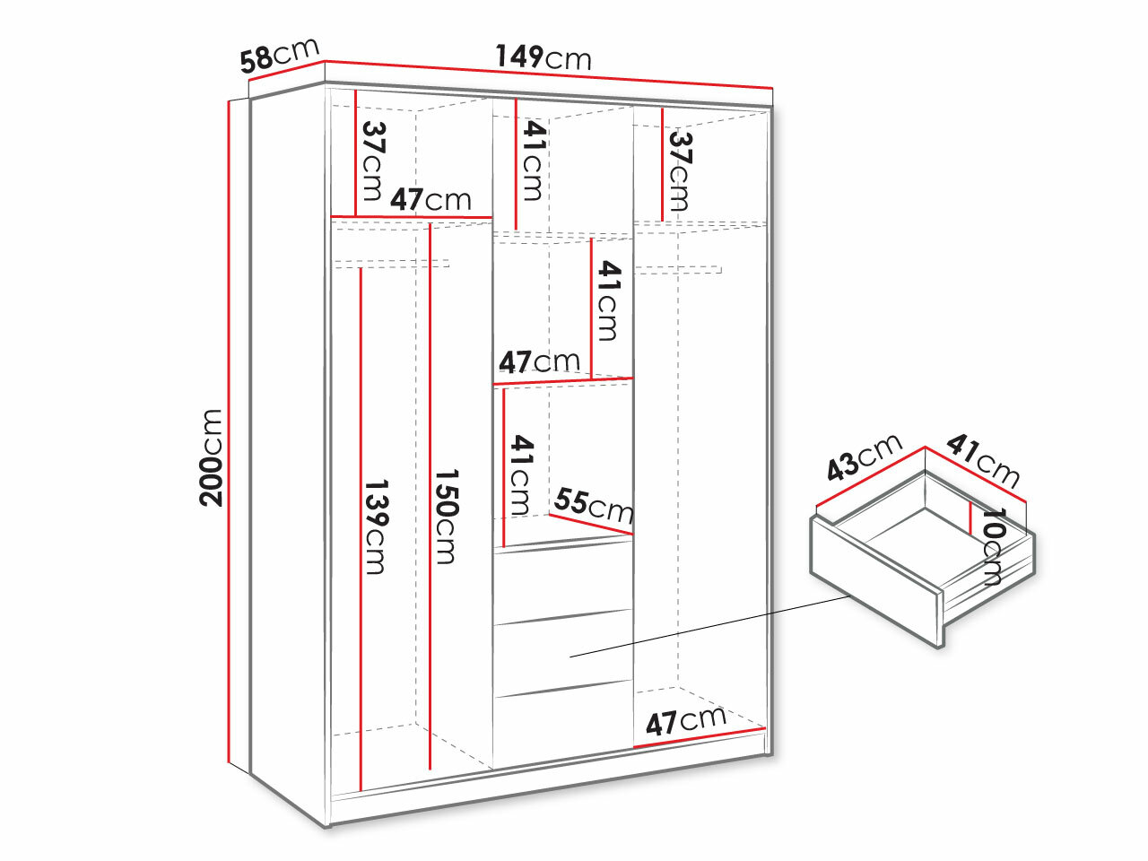 Wardrobe Lombala 103