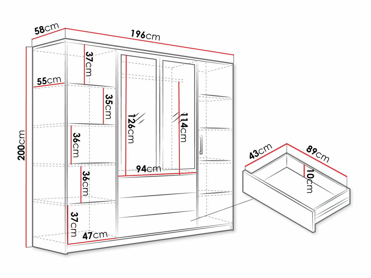 Wardrobe Lombala 104