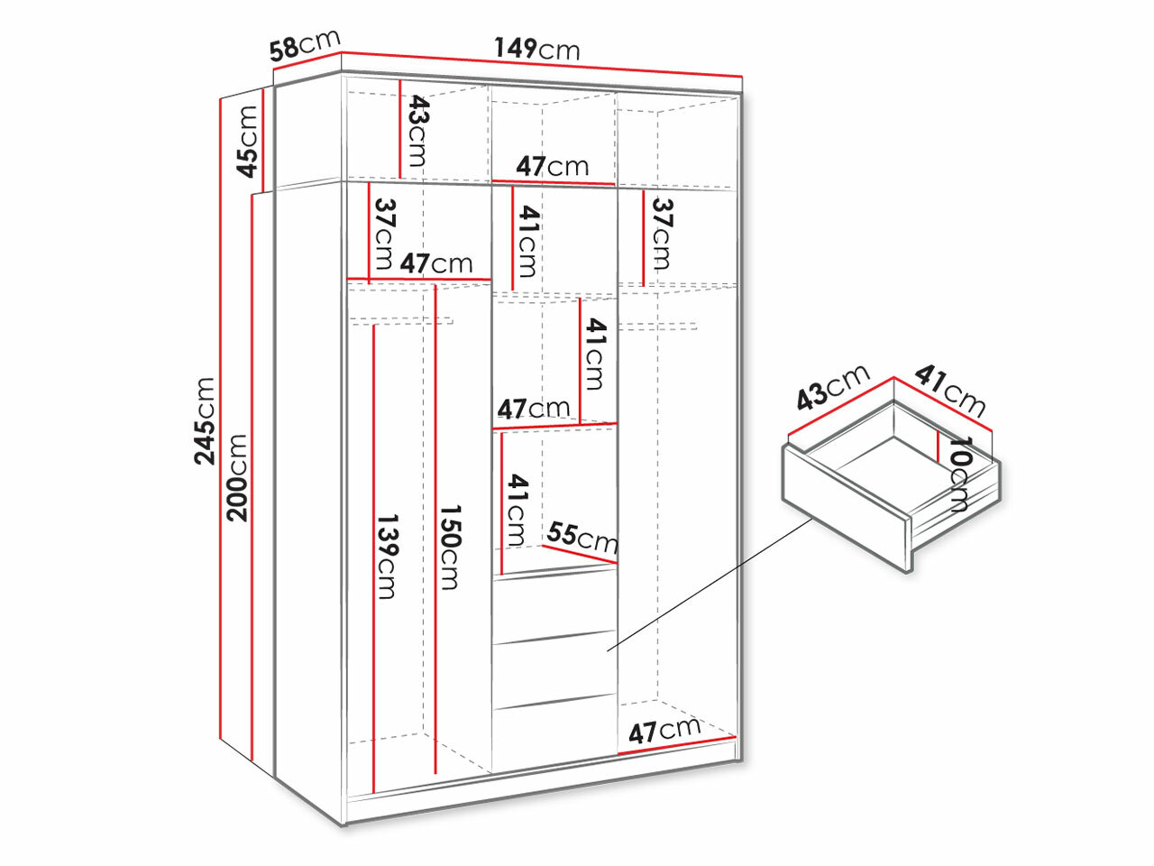 Wardrobe Lombala 109