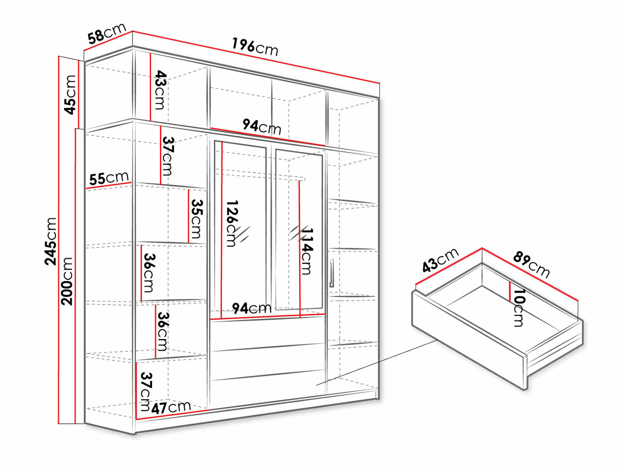 Wardrobe Lombala 110