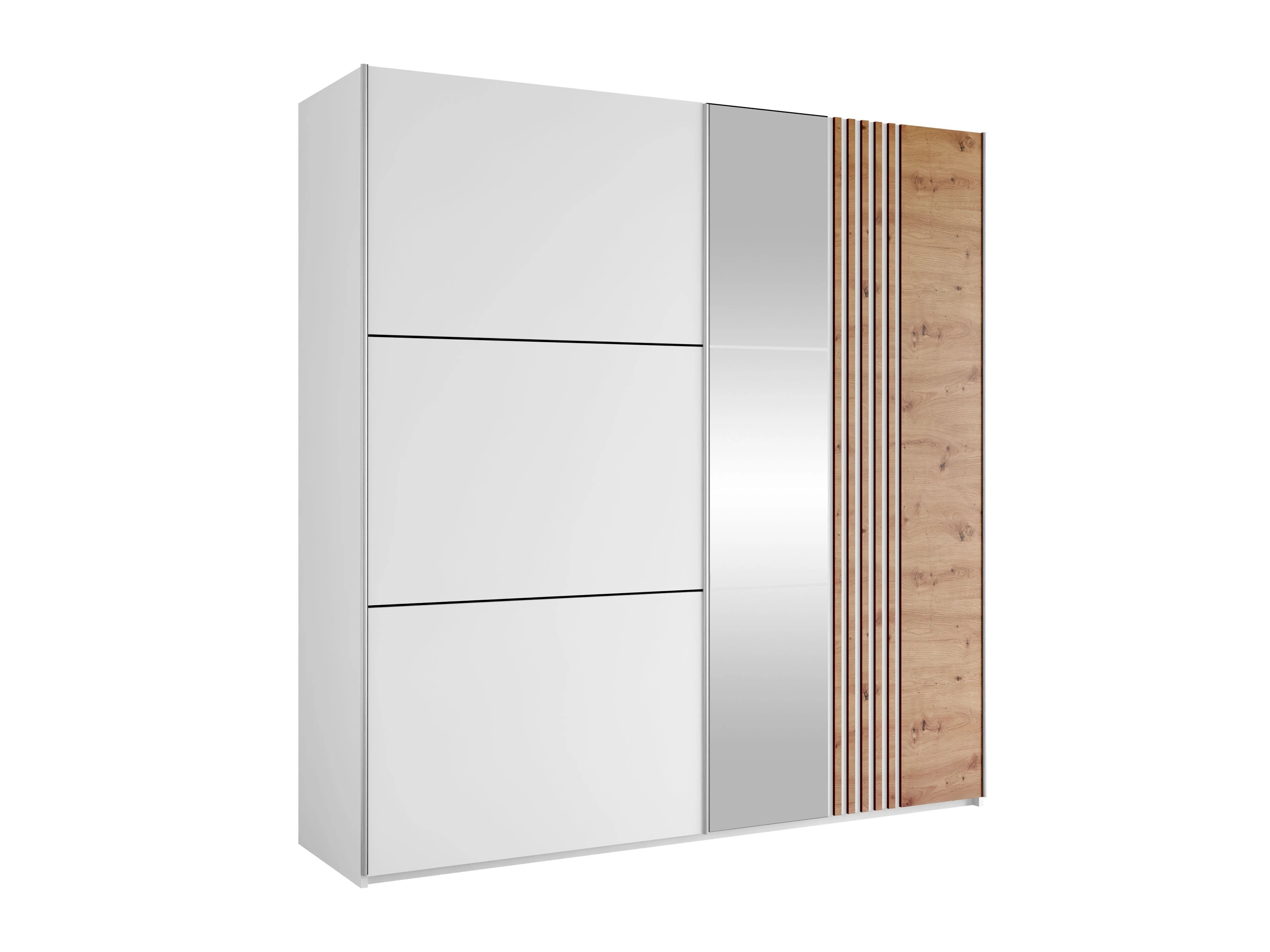 Wardrobe Honolulu 253 (White + Wotan Oak)