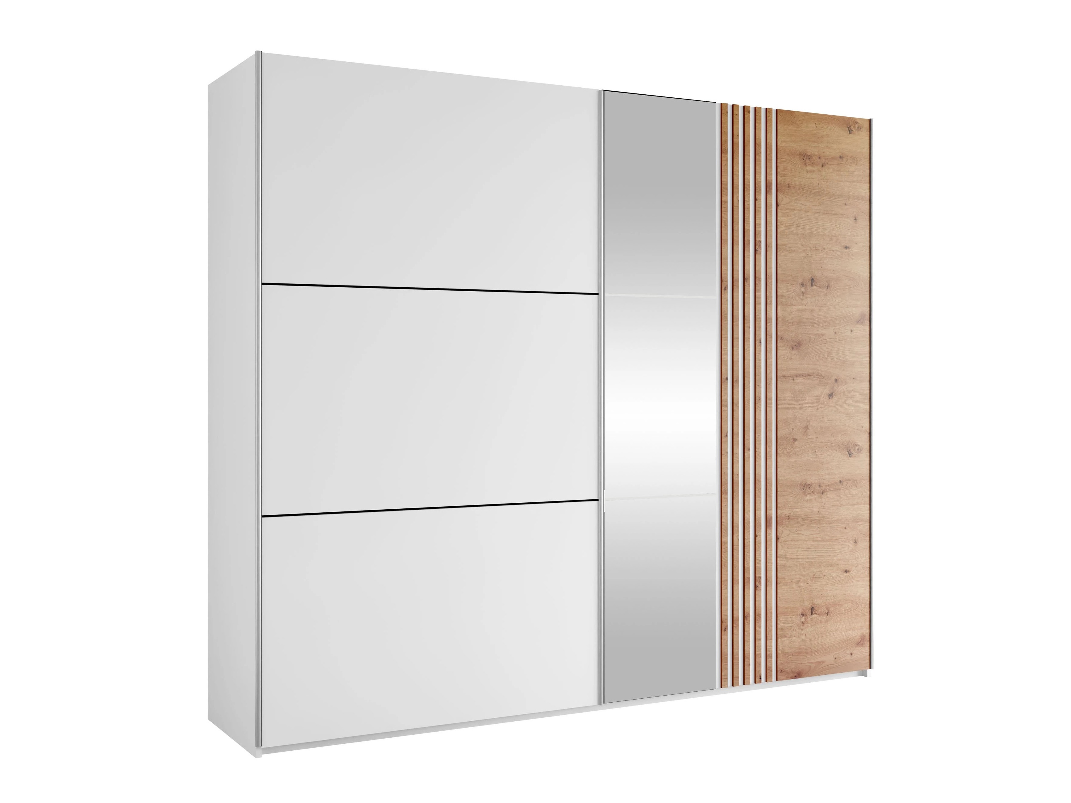 Wardrobe Honolulu 254 (White + Wotan Oak)