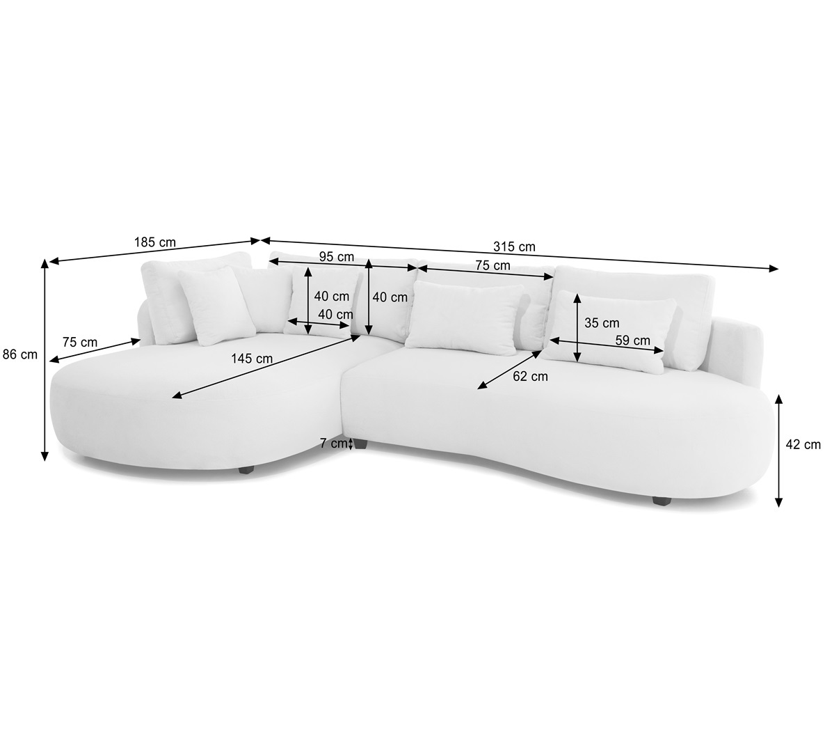 Corner sofa Margate 136 (Fredo 05)