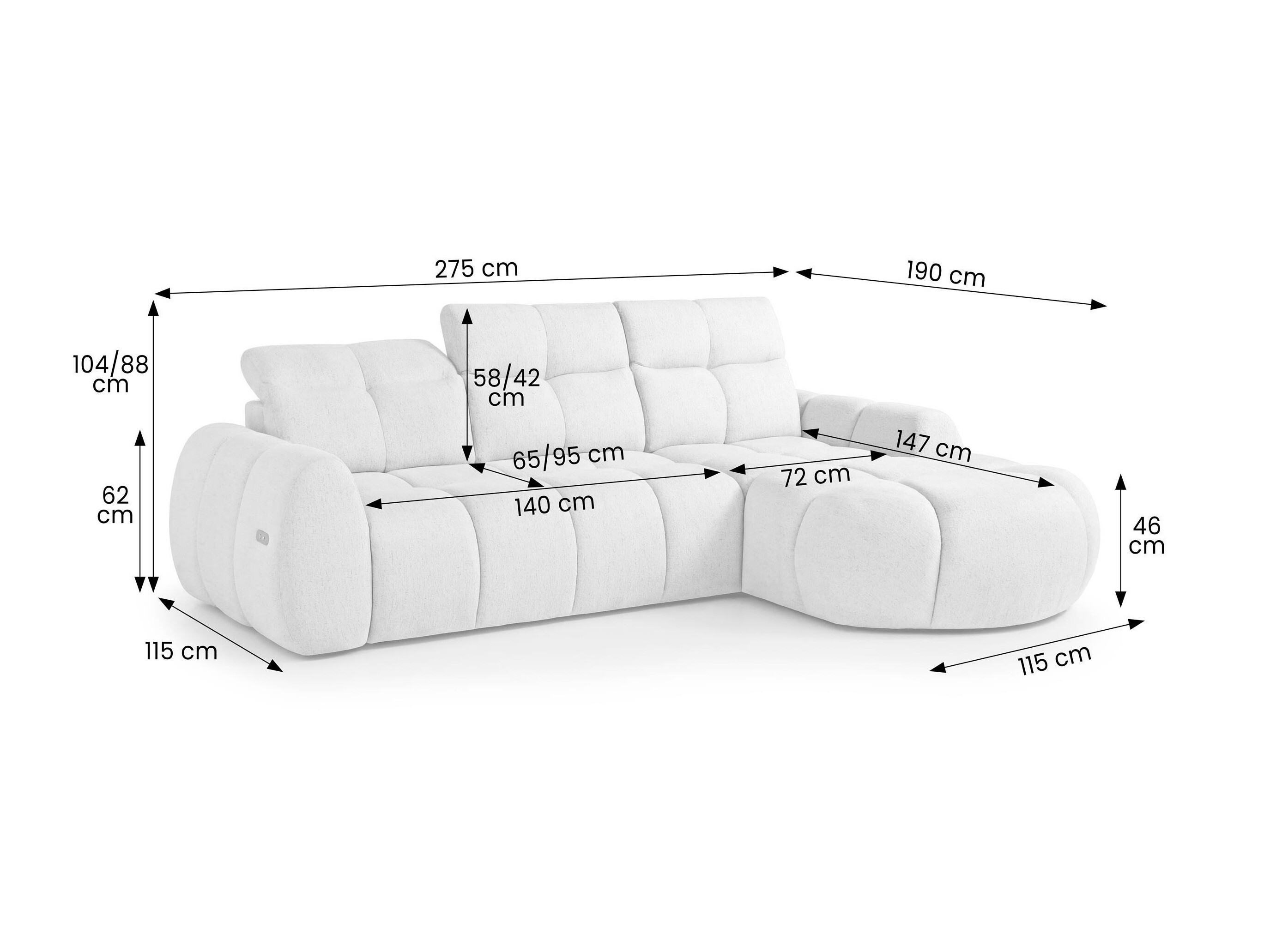 Corner sofa Margate 137 (Raven 06)