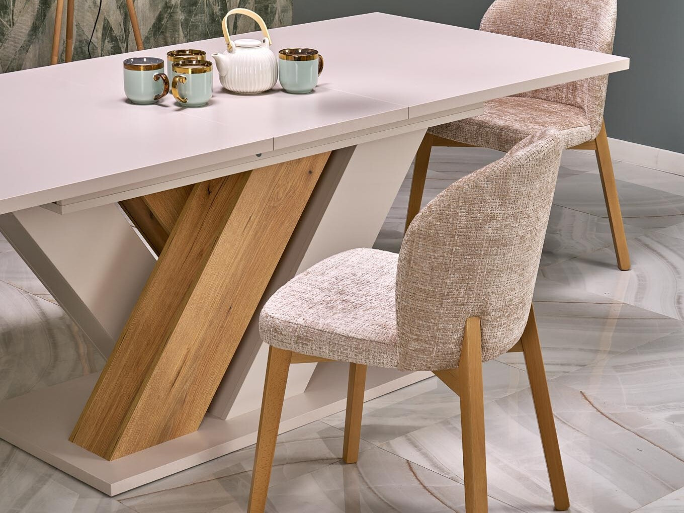 Table Houston 2091 (Cashmere + Cremona oak)