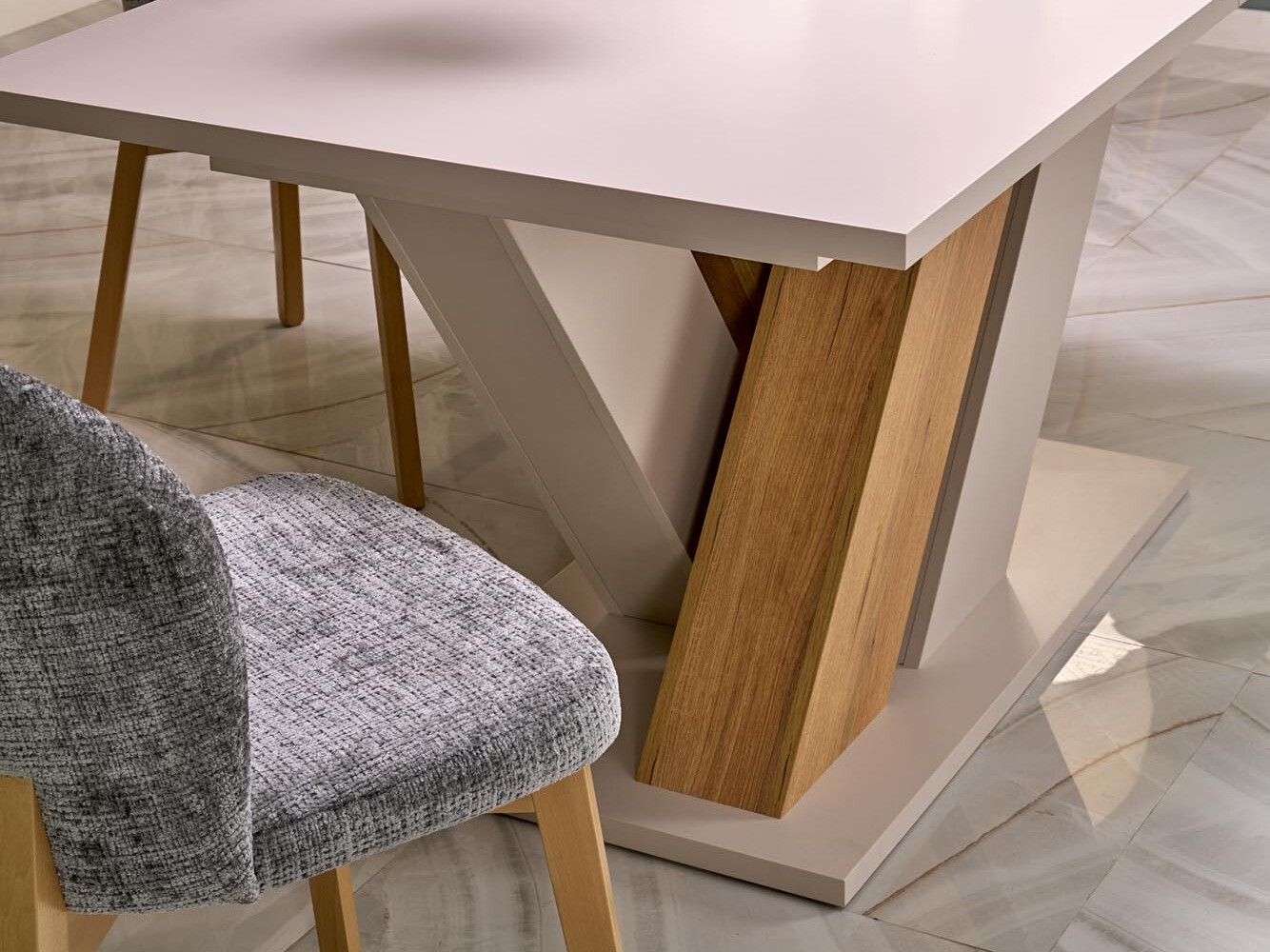 Table Houston 2091 (Cashmere + Cremona oak)