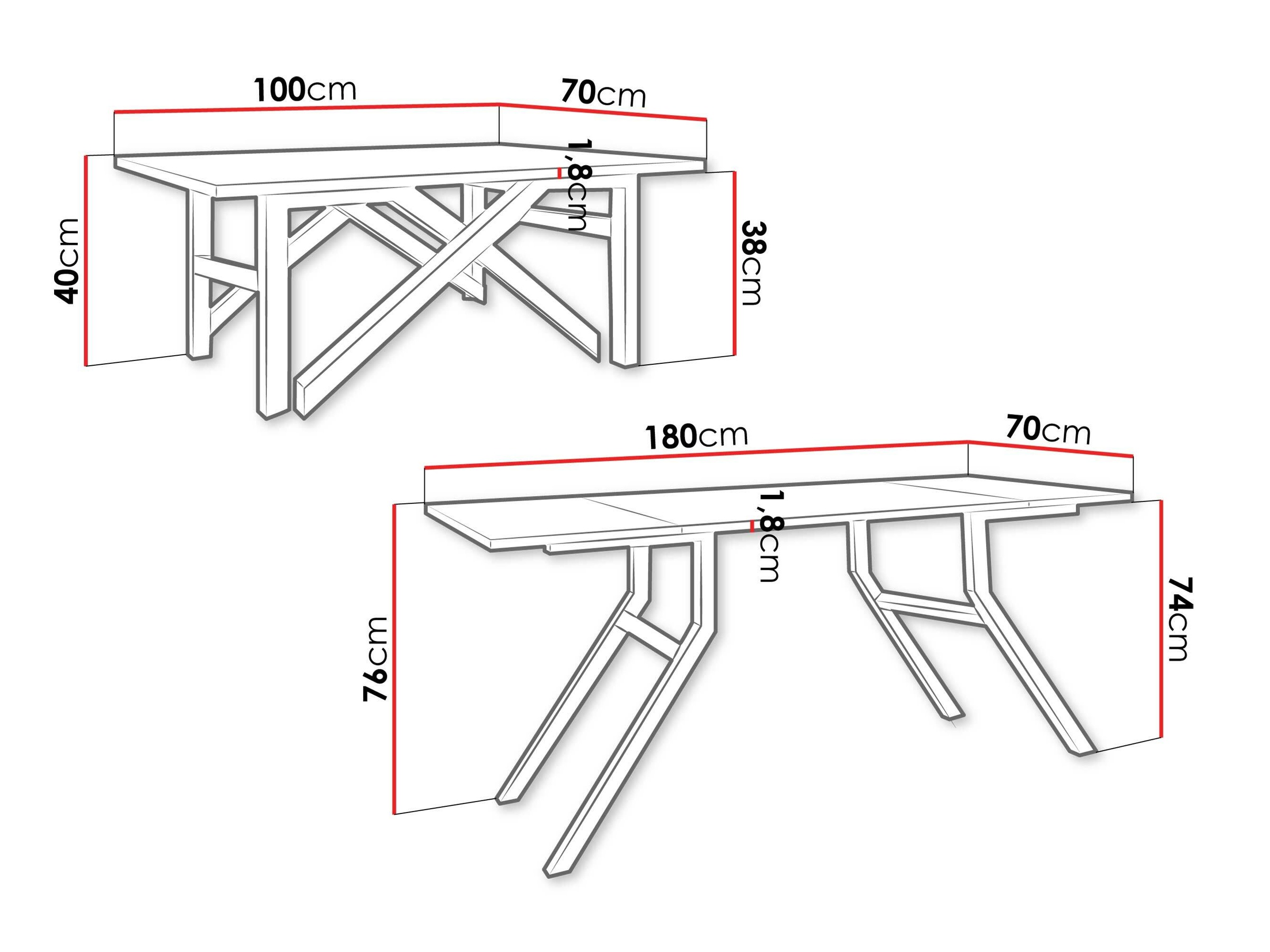 Coffee table transformer Oswego 151 (Graphite + Black)