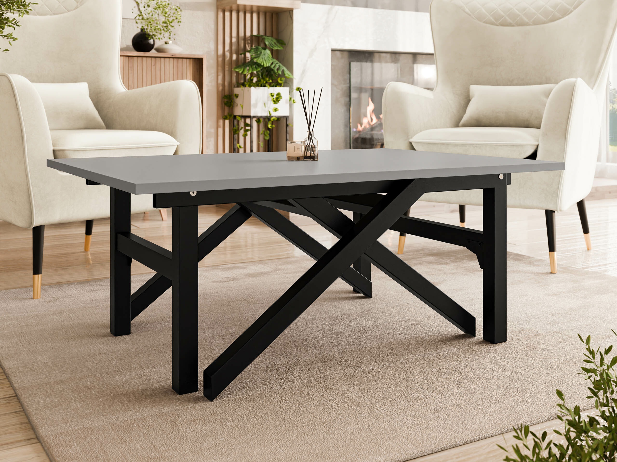 Coffee table transformer Oswego 151 (Graphite + Black)