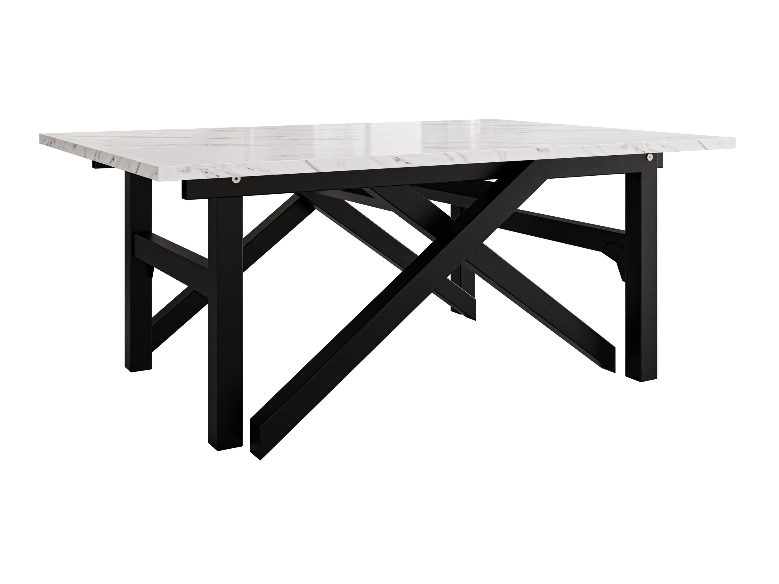 Coffee table transformer Oswego 151 (White marble + Black)
