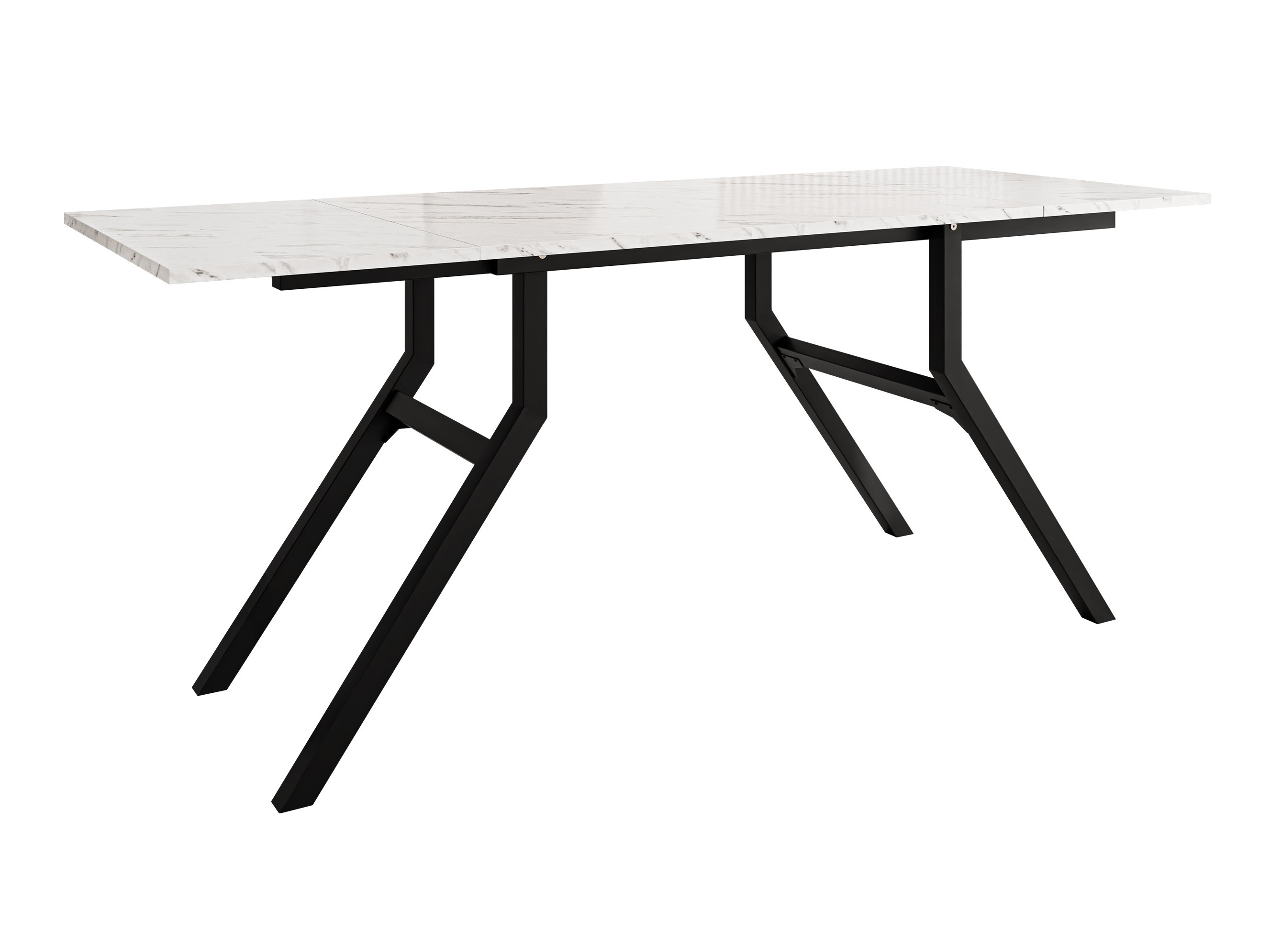 Coffee table transformer Oswego 151 (White marble + Black)