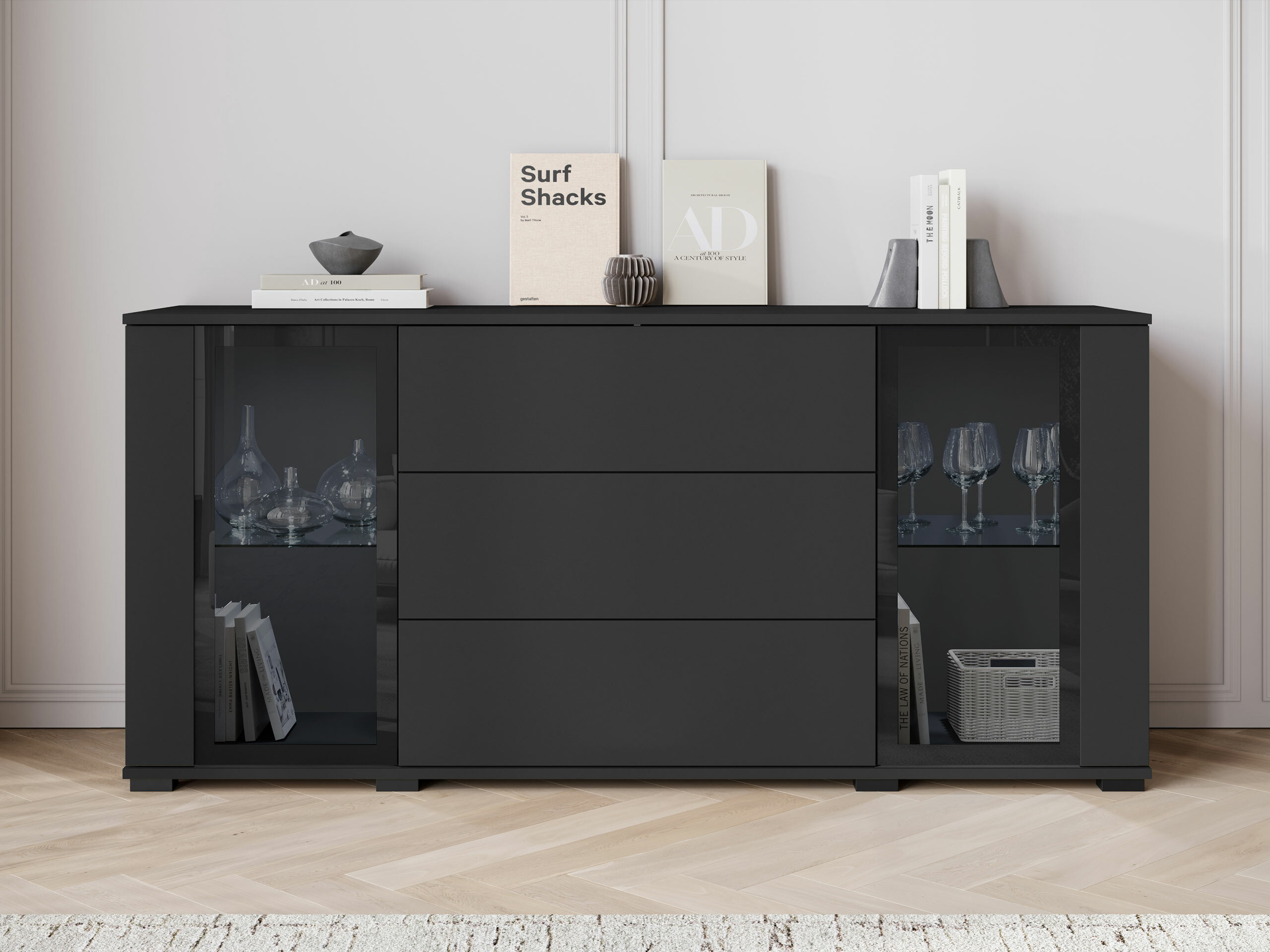 Chest of drawers Torcame 101 (Black)