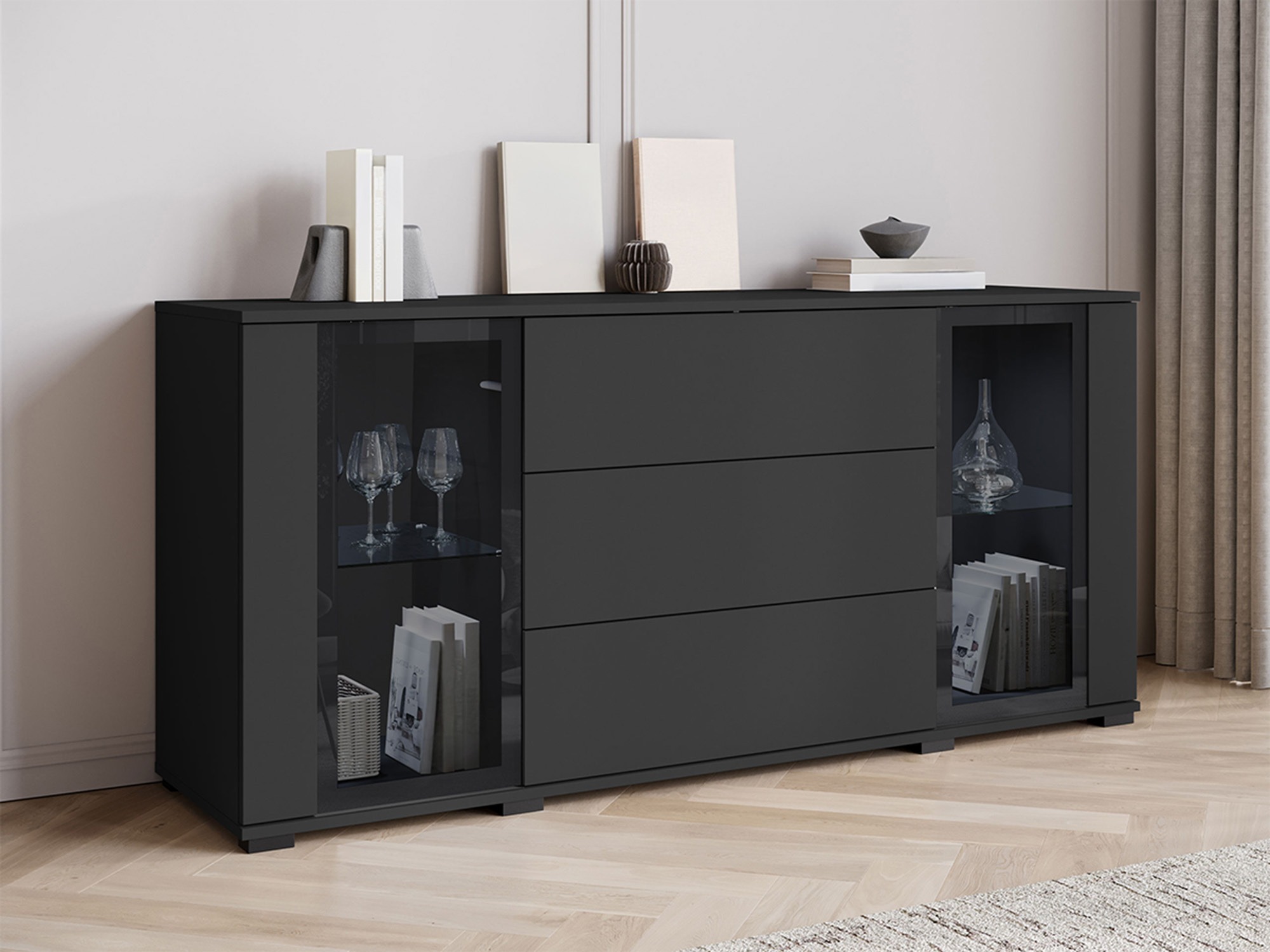 Chest of drawers Torcame 101 (Black)