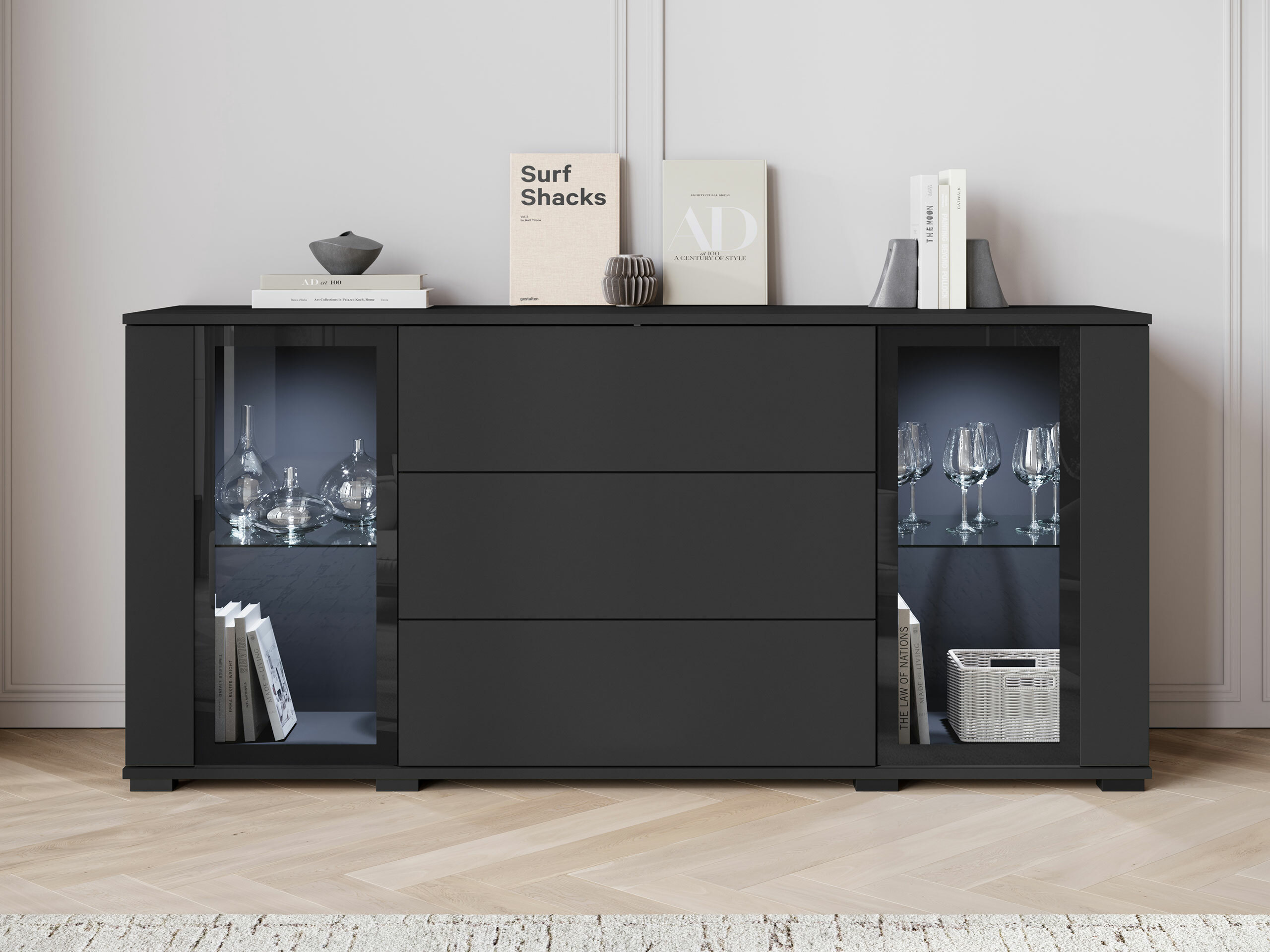 Chest of drawers Torcame 101 (Black)