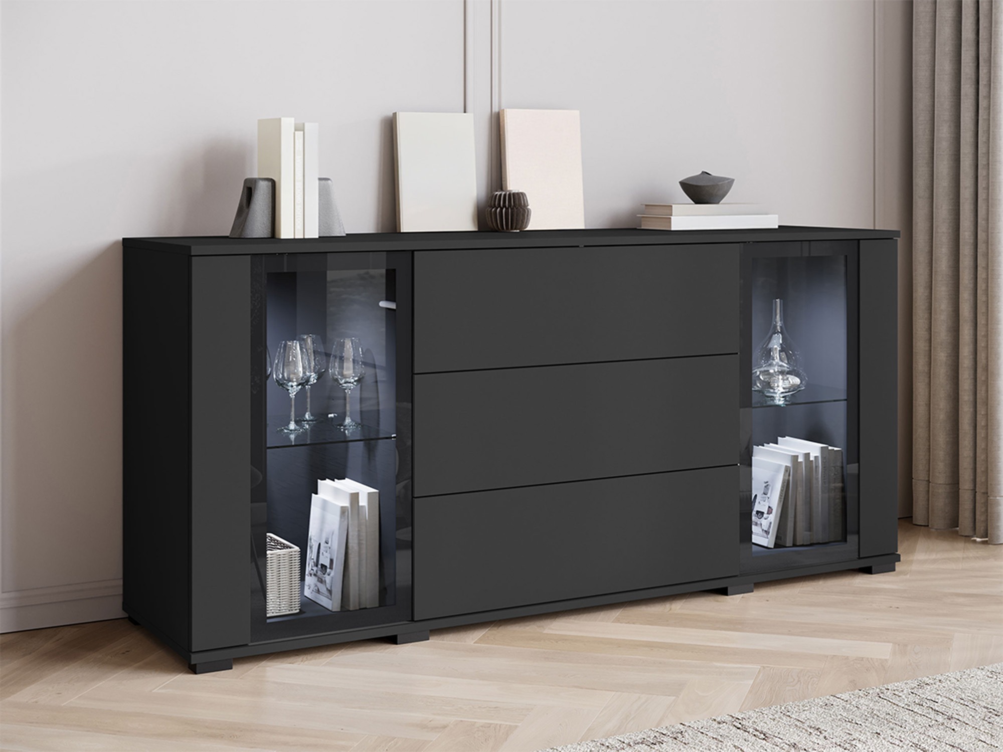 Chest of drawers Torcame 101 (Black)