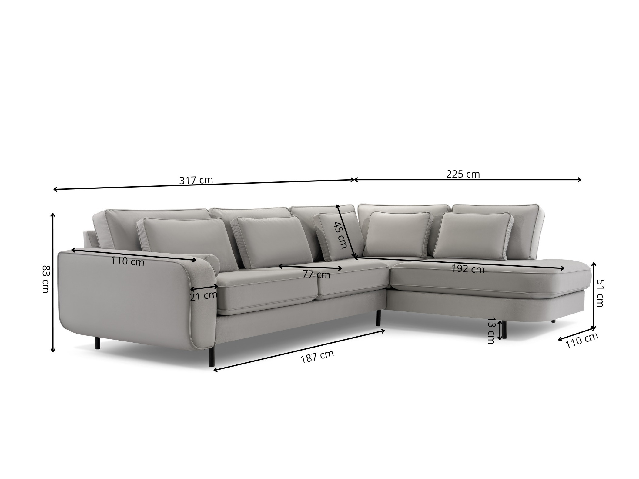 Corner sofa Lufkin 158 (Modo 2304)