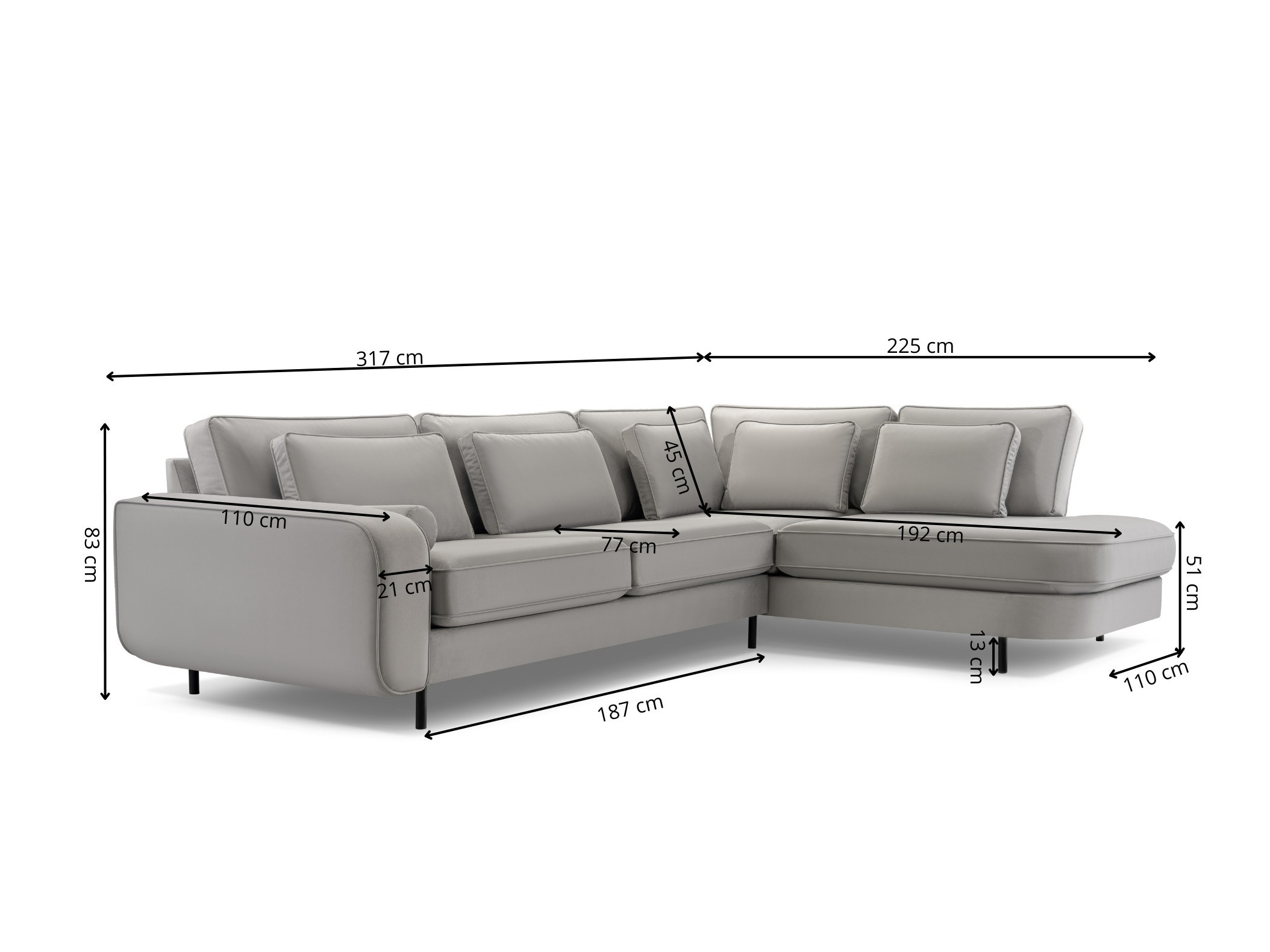 Corner sofa Lufkin 158 (Modo 2322)