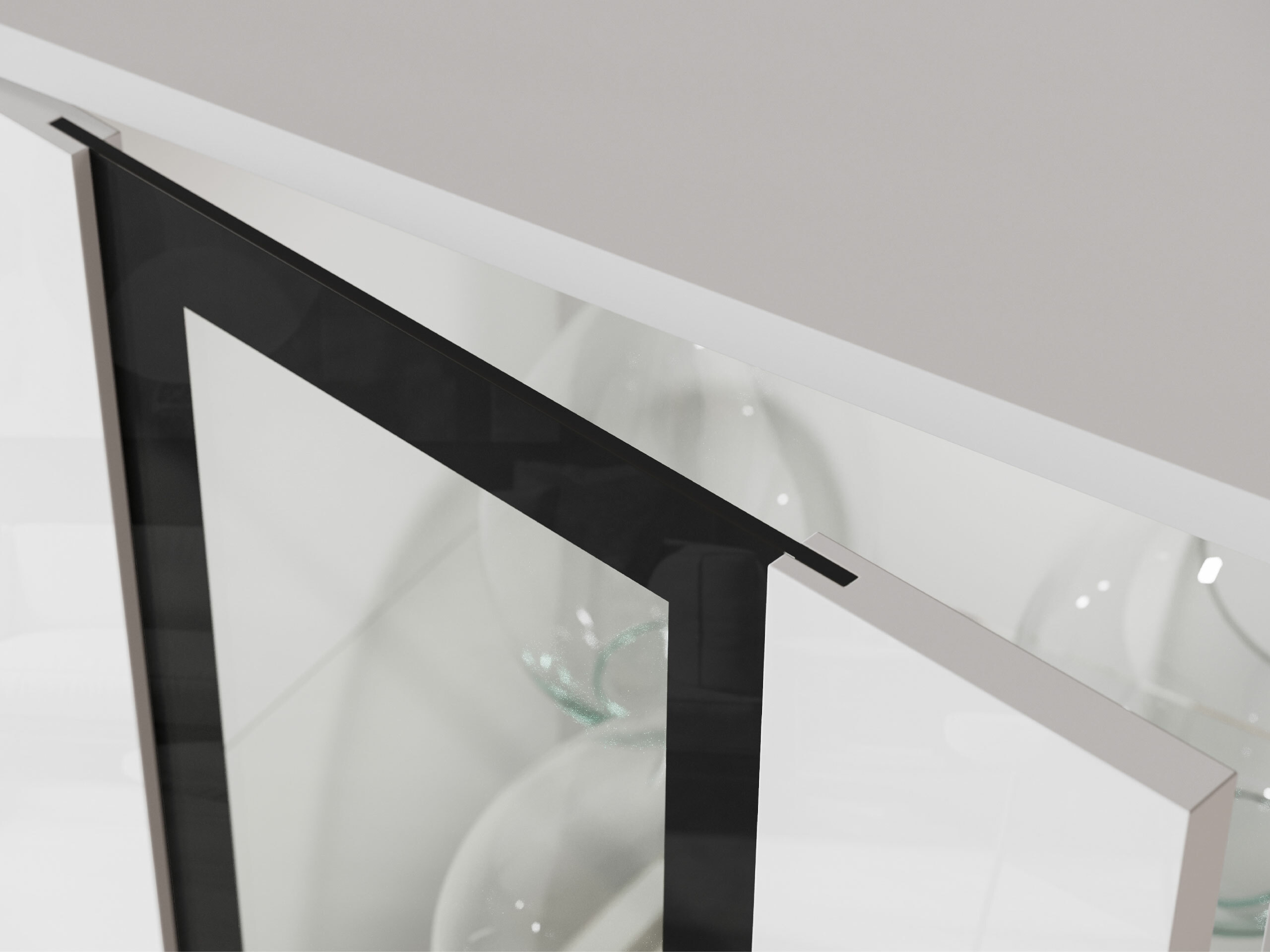 Living room set Torcame 103 (White + Glossy white)