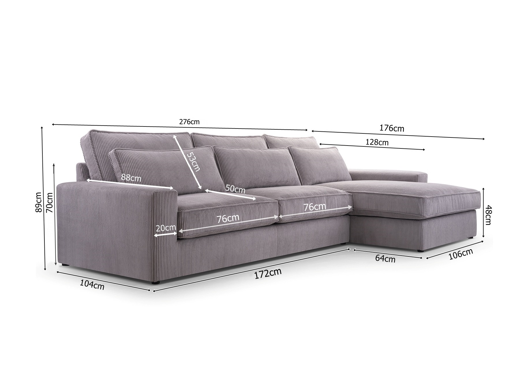 Corner sofa Lufkin 137 (Left)