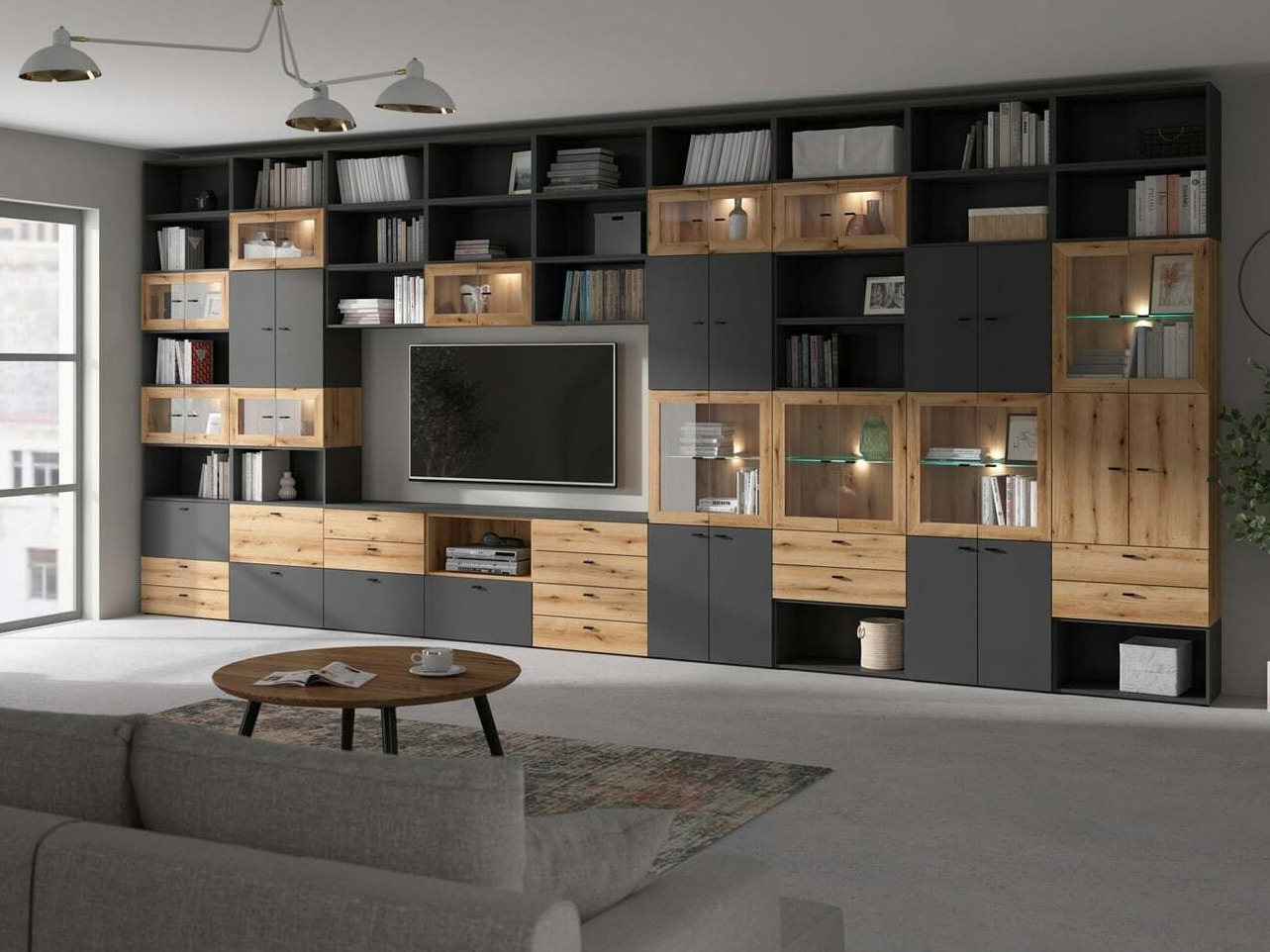 Bookcase Merciru 106 (Graphite)