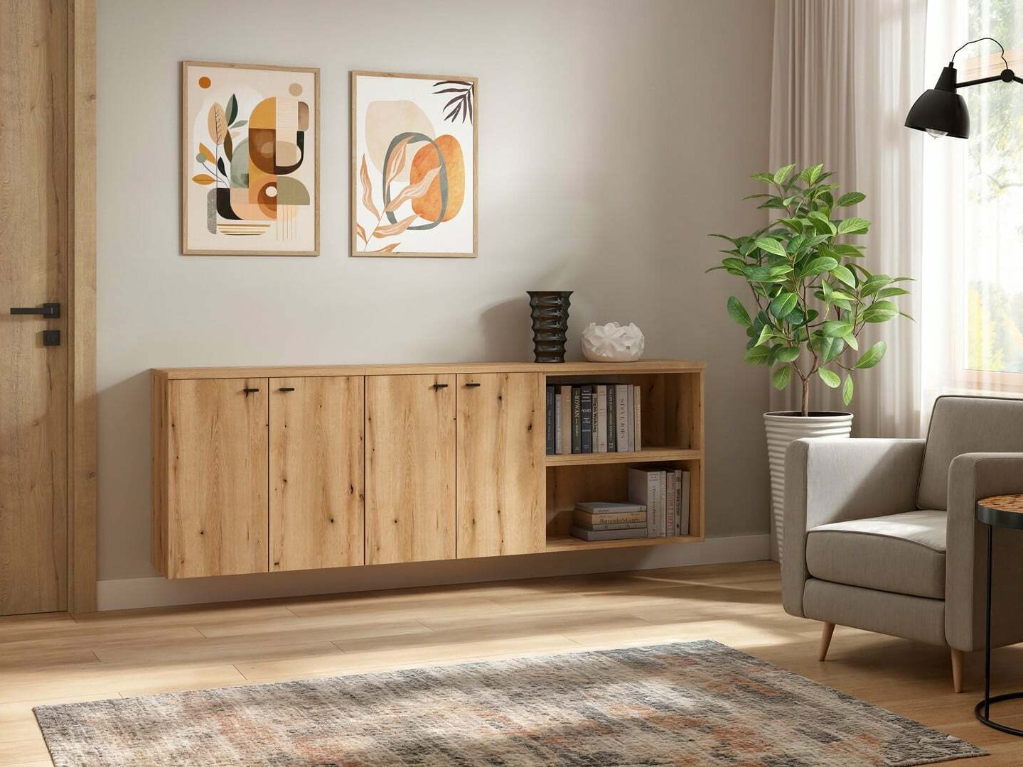 Bookcase Merciru 106 (Oak)