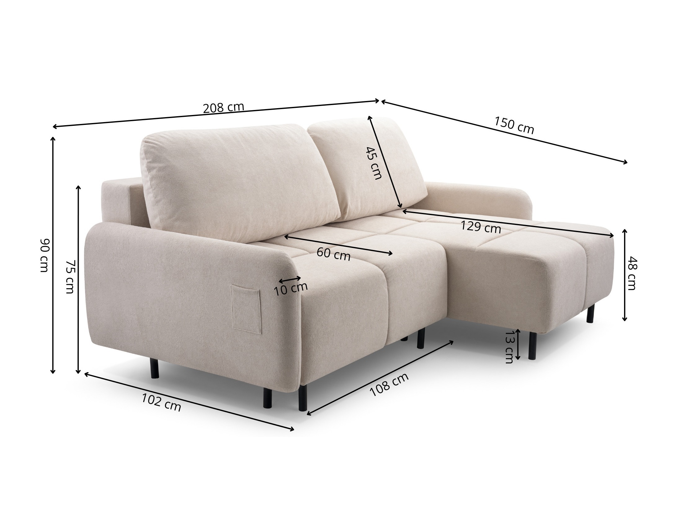 Corner sofa Lufkin 155 (Gerra 125)
