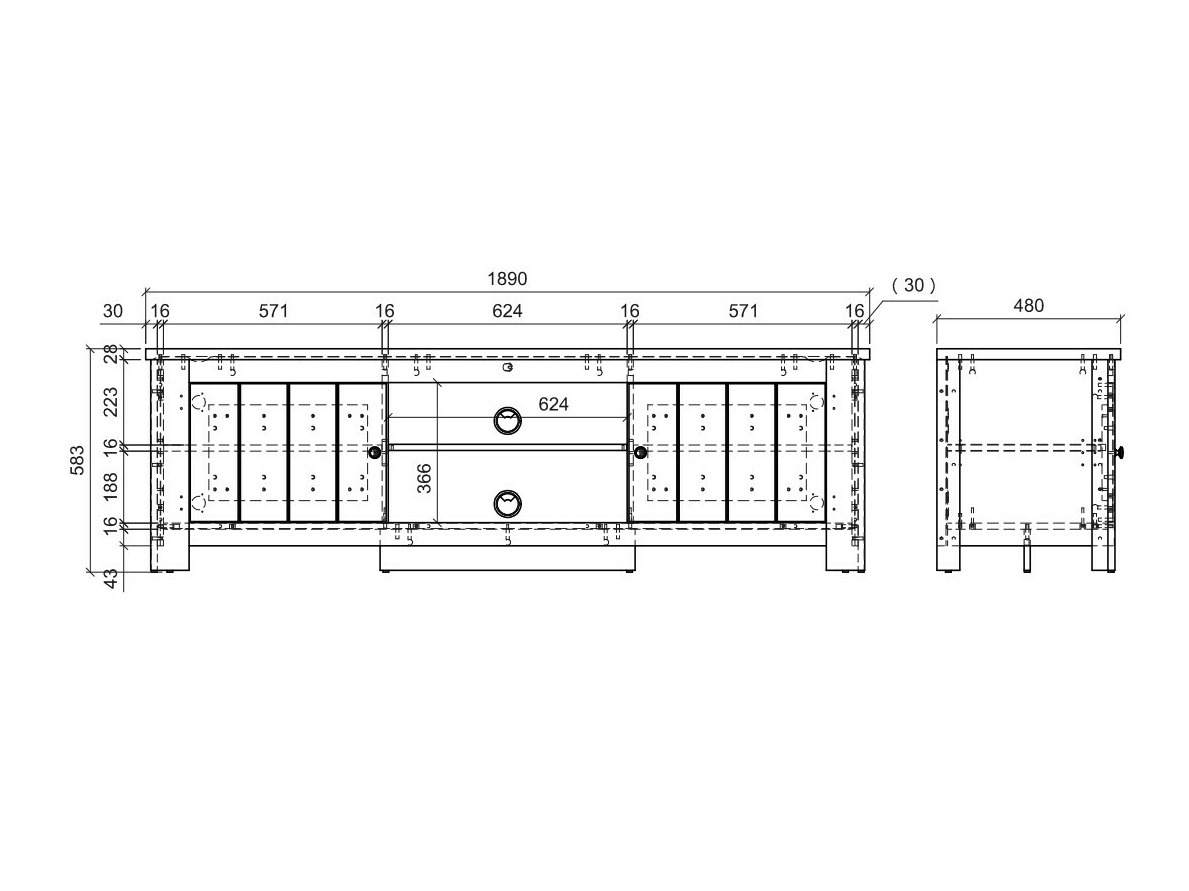 TV stand Mirtalo 107