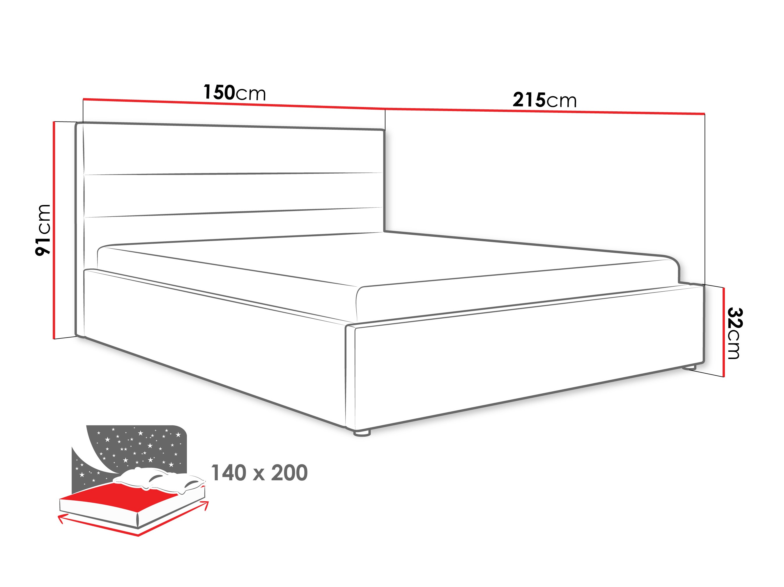 Bed Comfivo Fabos (Hlr 05)