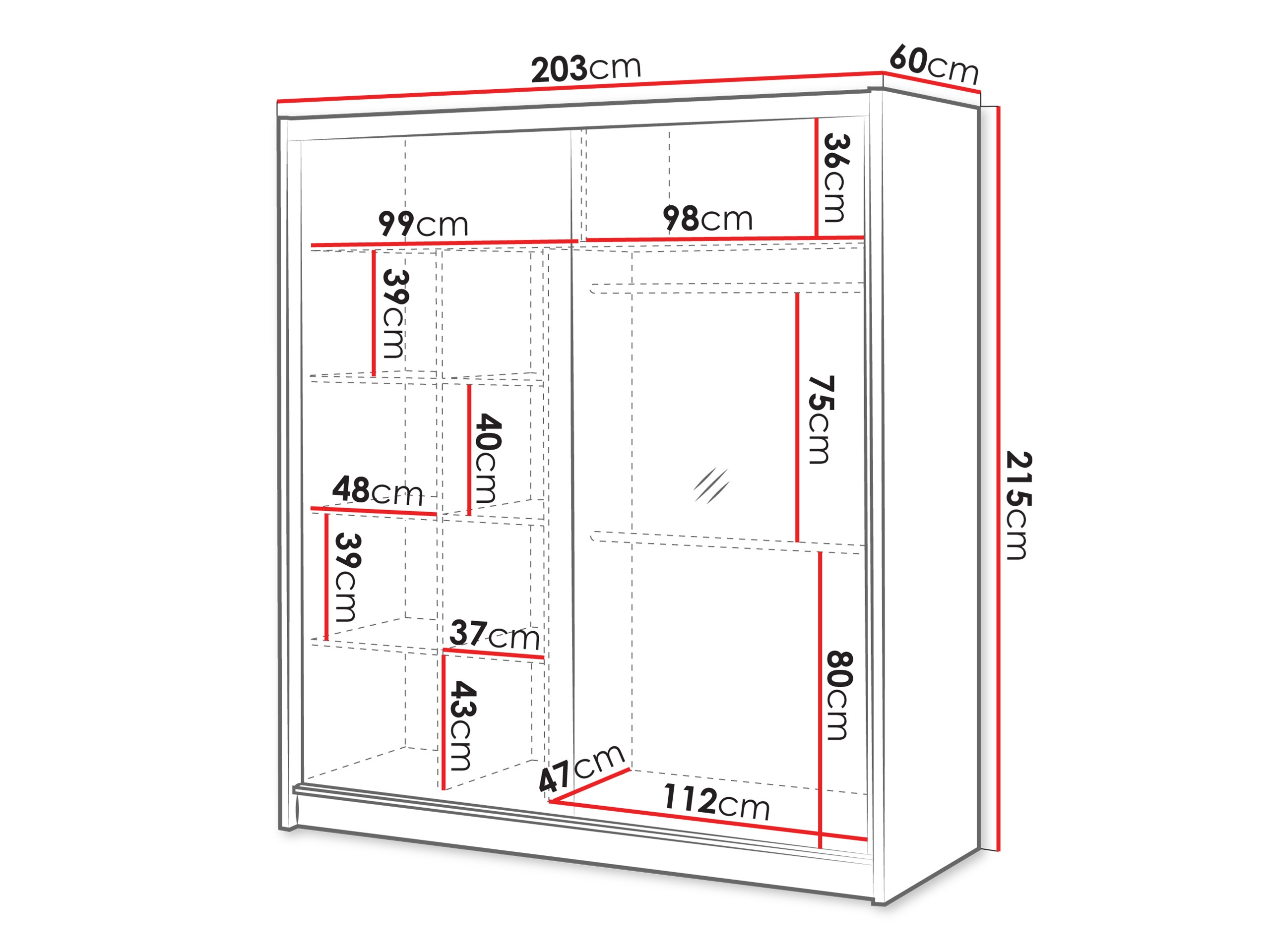 Wardrobe Gemes (Cashmere + Wotan Oak)