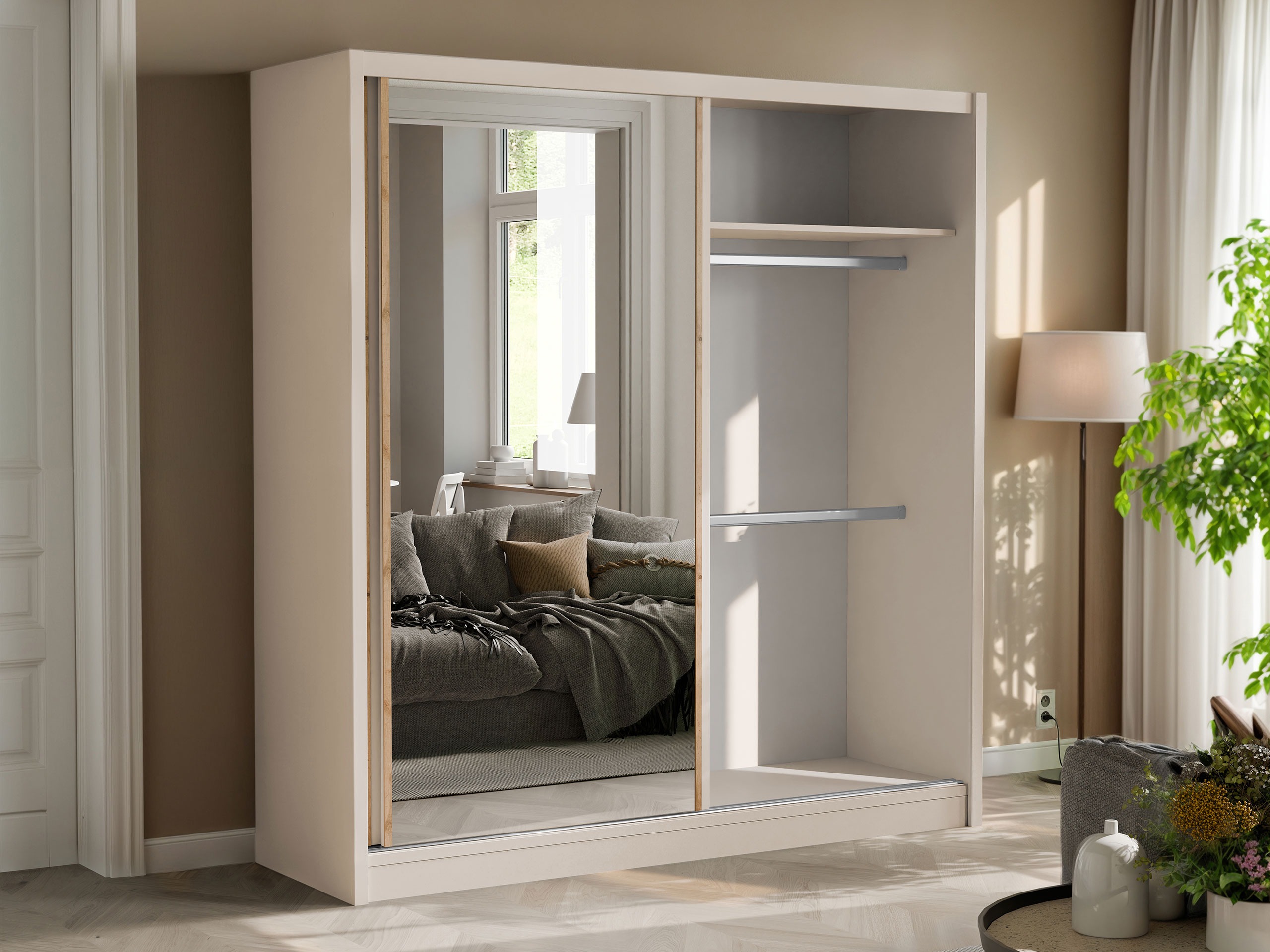 Wardrobe Gemes (Cashmere + Wotan Oak)