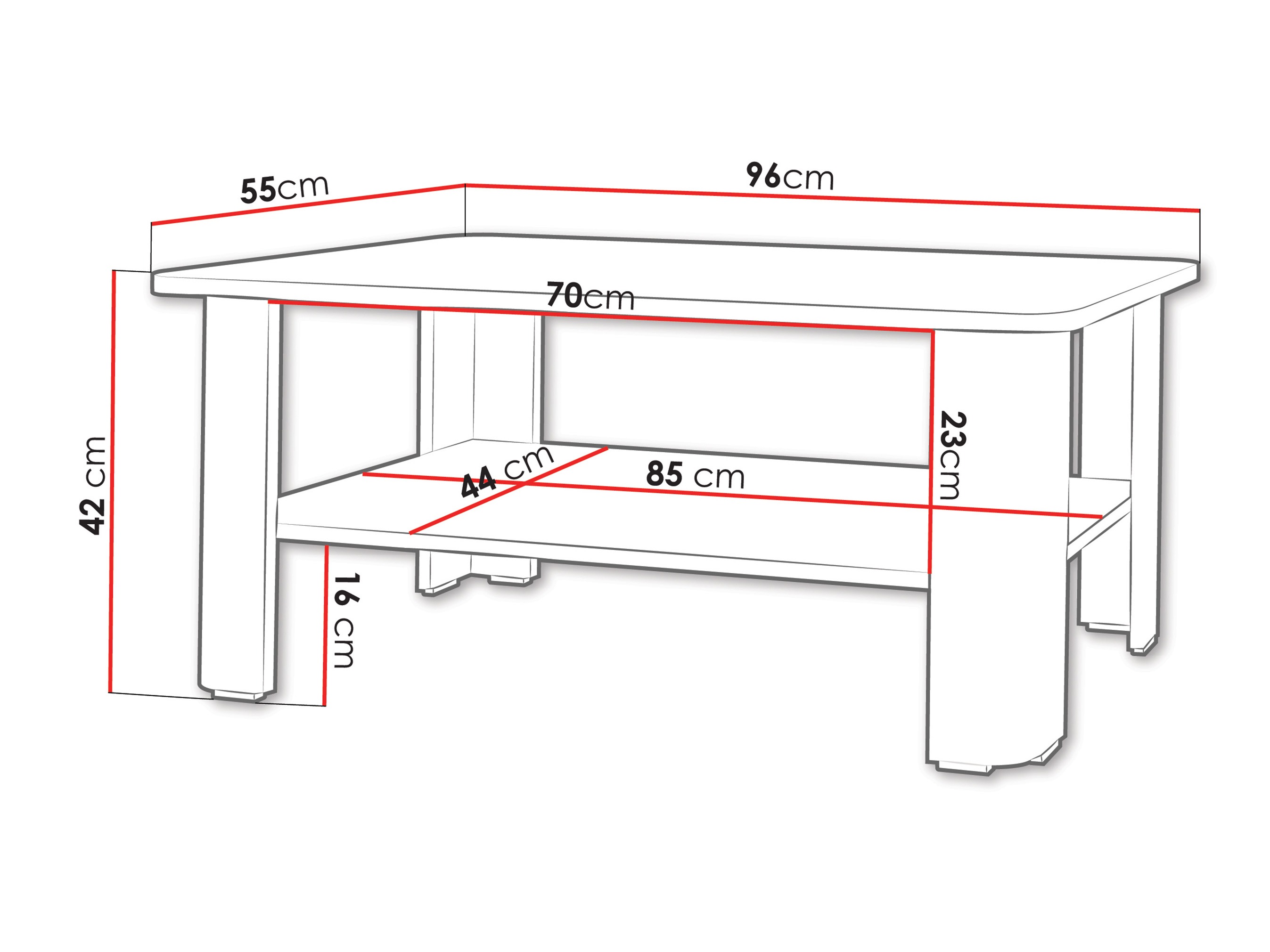 Coffee table Charlotte 213 (Black)